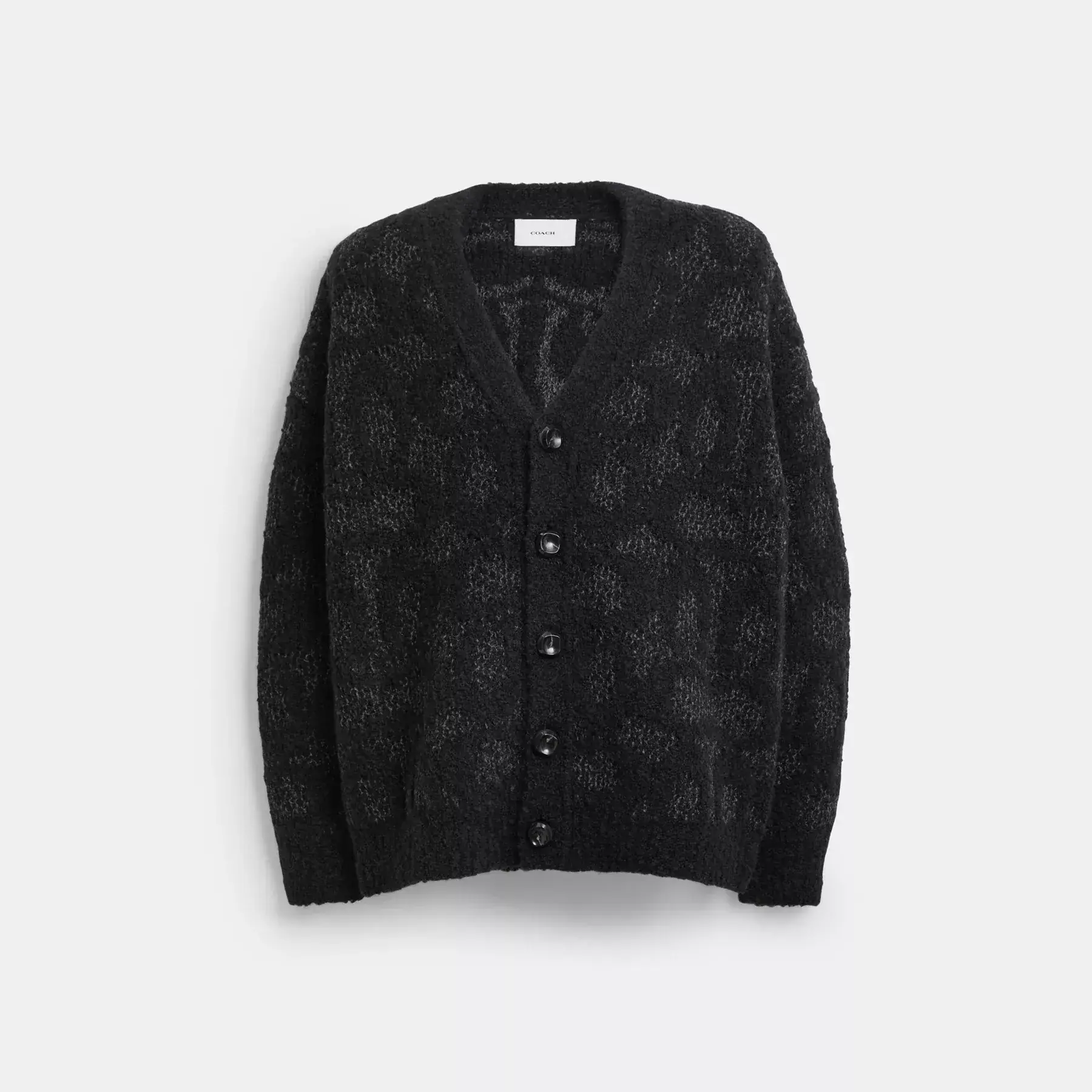 COACH Signature-Cardigan Charcoal Signature