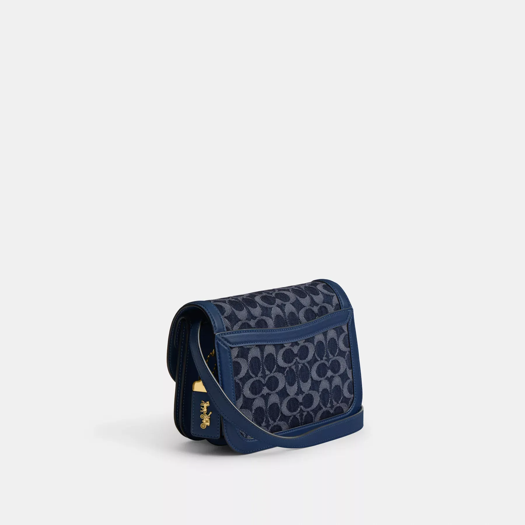 COACH Idol-Tasche aus charakteristischem Denim Dunkelblau Multi