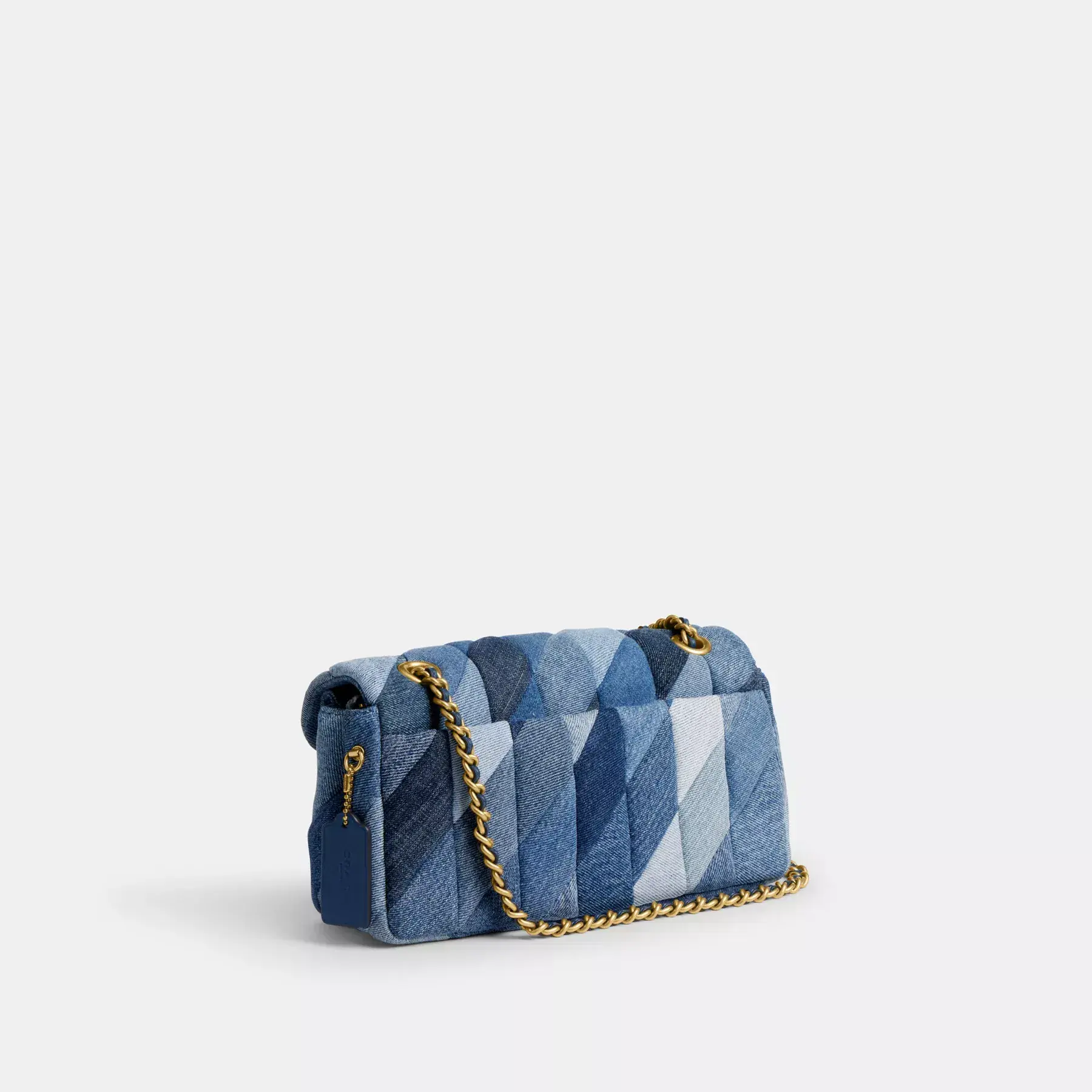 COACH Tabby Umhängetasche 26 mit Patchwork-Steppung Denim Multi