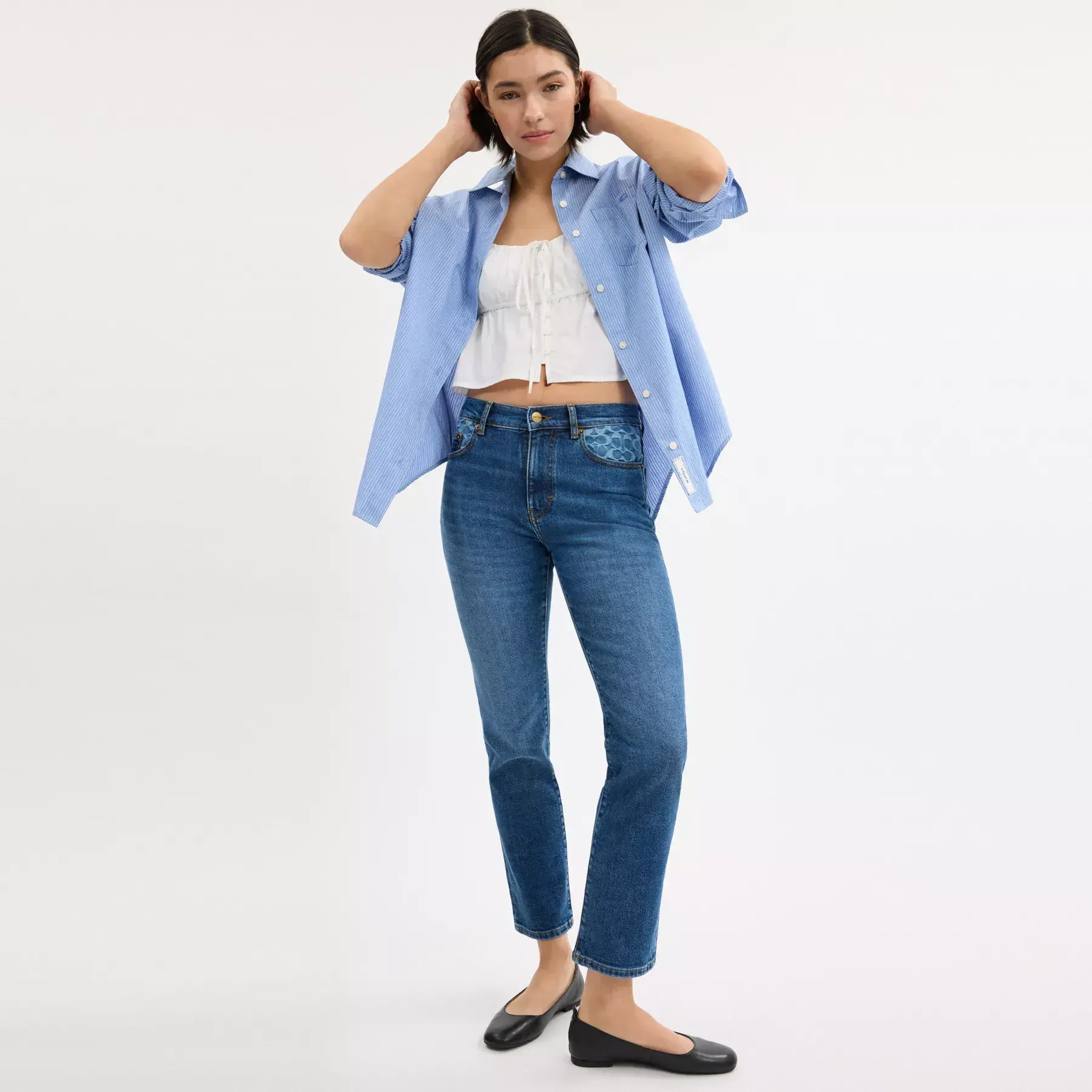 COACH Röhrenjeans Mittelblau