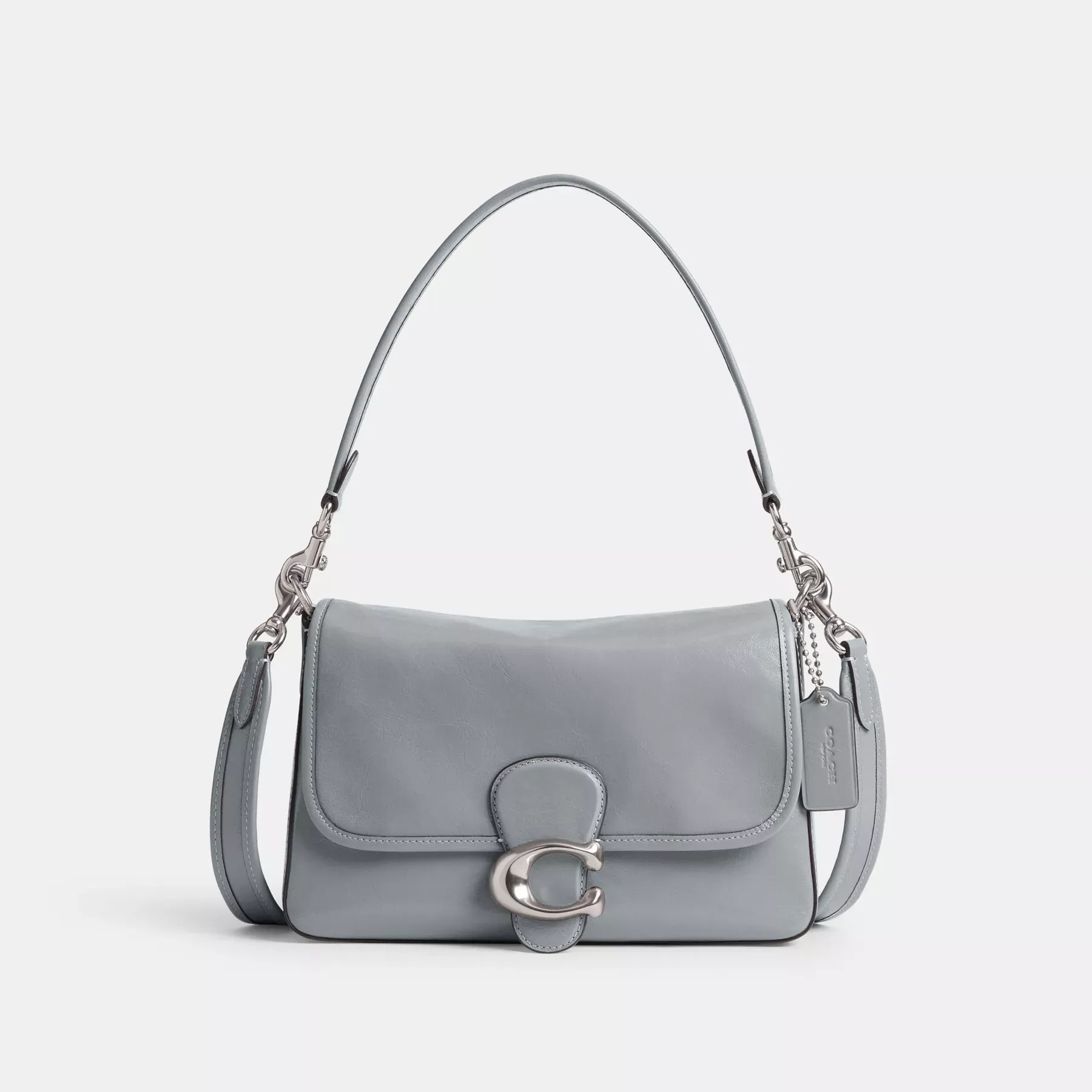 COACH Weiche Tabby-Umhängetasche Grau Blau