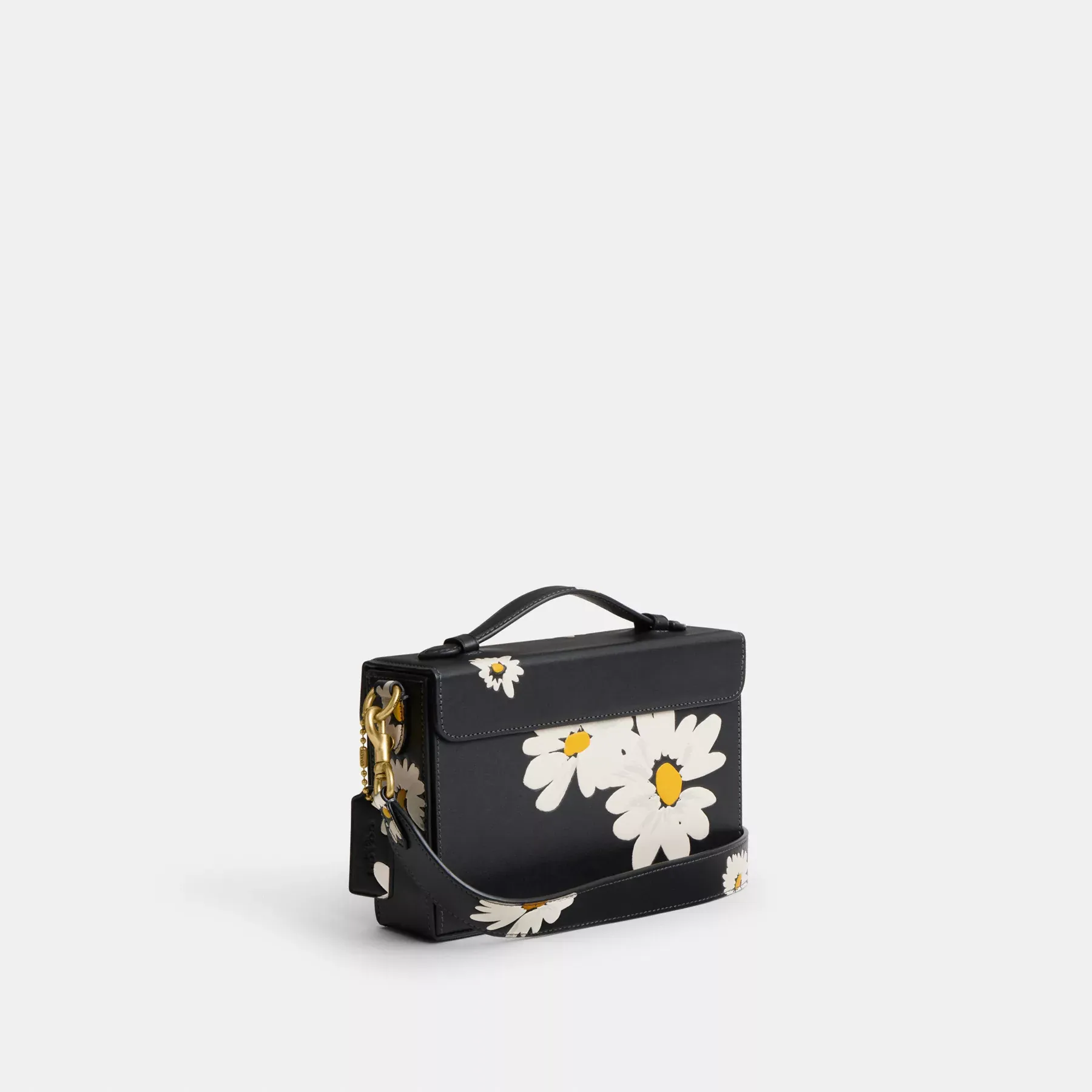 COACH Tabby Box-Tasche mit Blumendruck Schwarz Multi