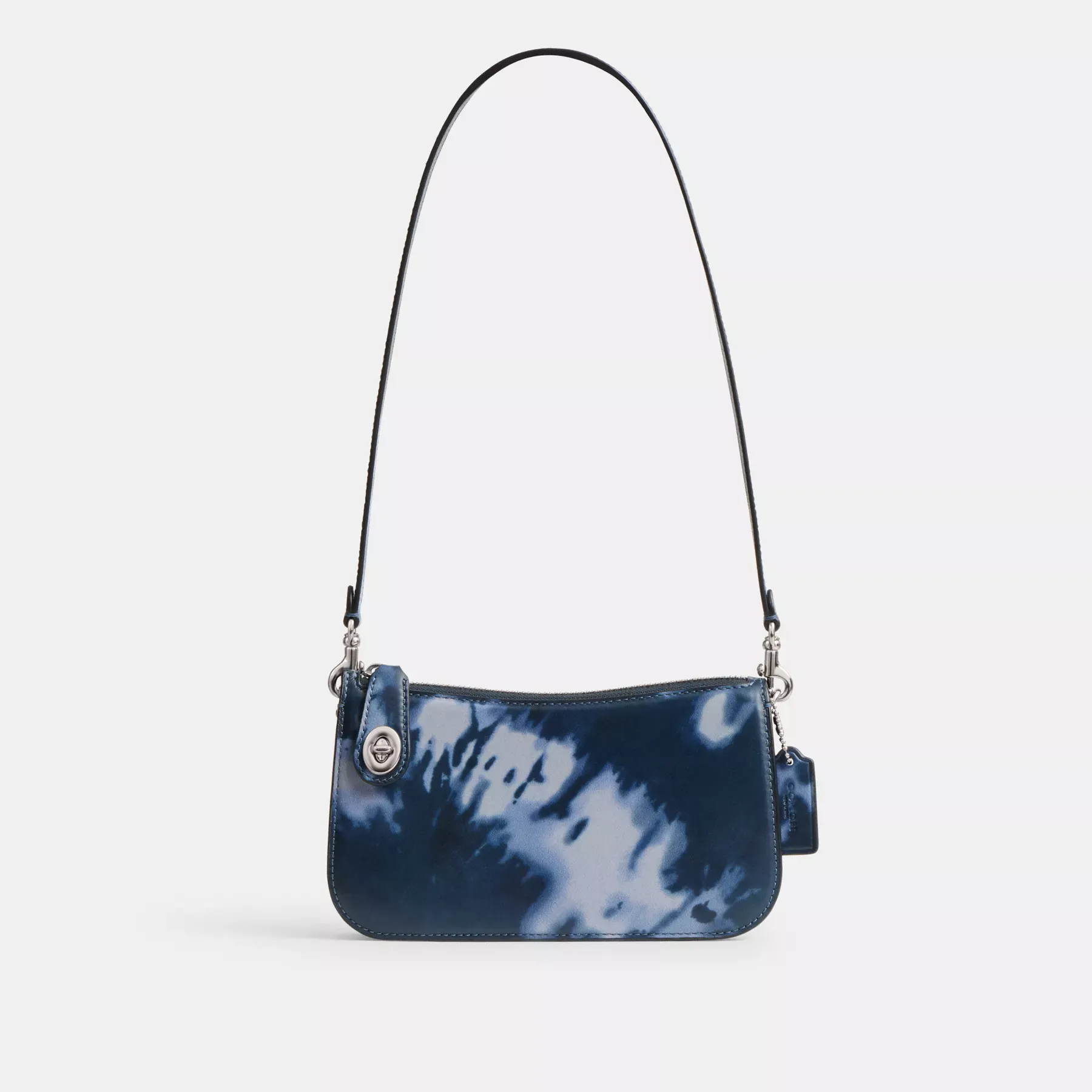 COACH Penn-Umhängetasche mit Batikdruck Mitternachtsblau