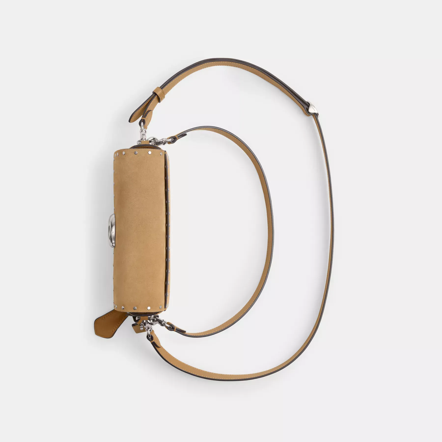 COACH Studio Baguette Tasche mit Nieten Erdnuss