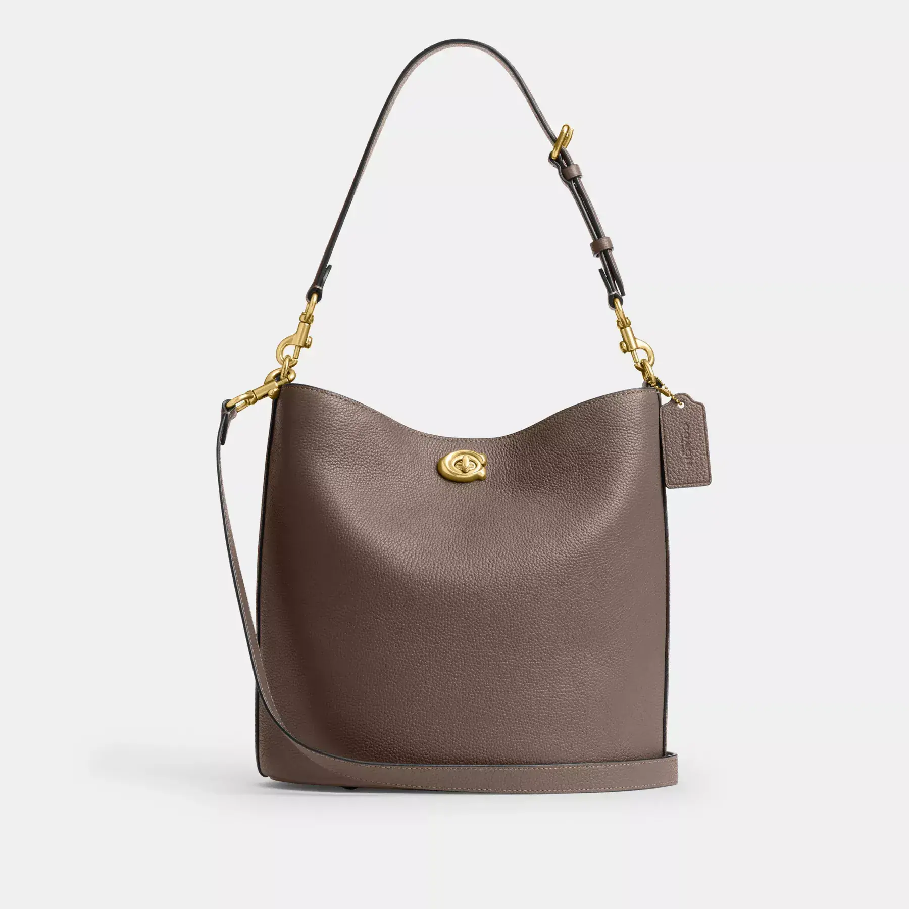 COACH Weiche Beuteltasche Willow Dunkler Stein