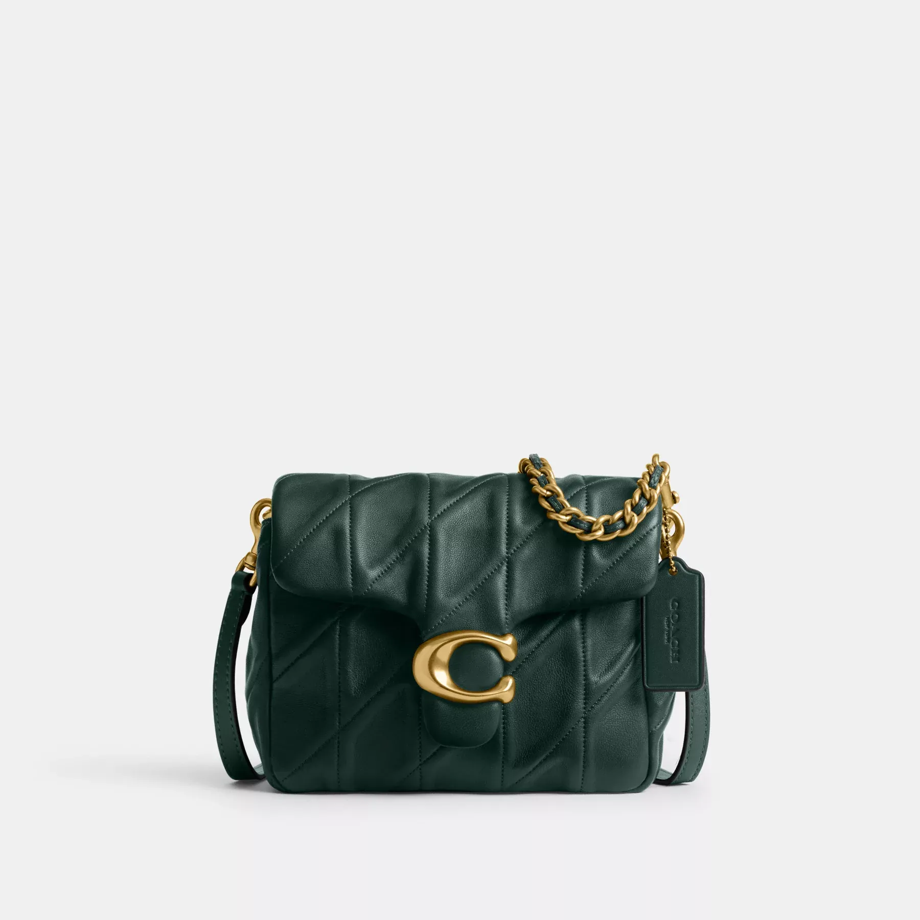 COACH Times Square Tabby Schultertasche 17 mit Steppung Wald