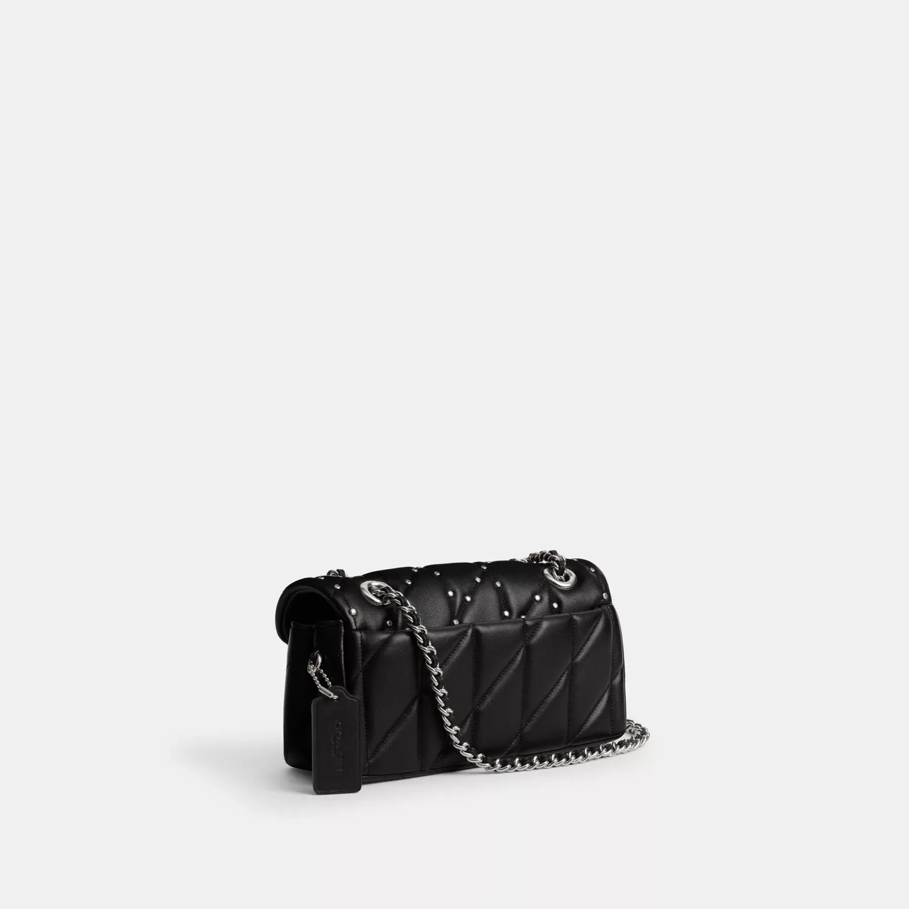 COACH Tabby Schultertasche 20 mit Kissensteppung und Kristallnieten Schwarz