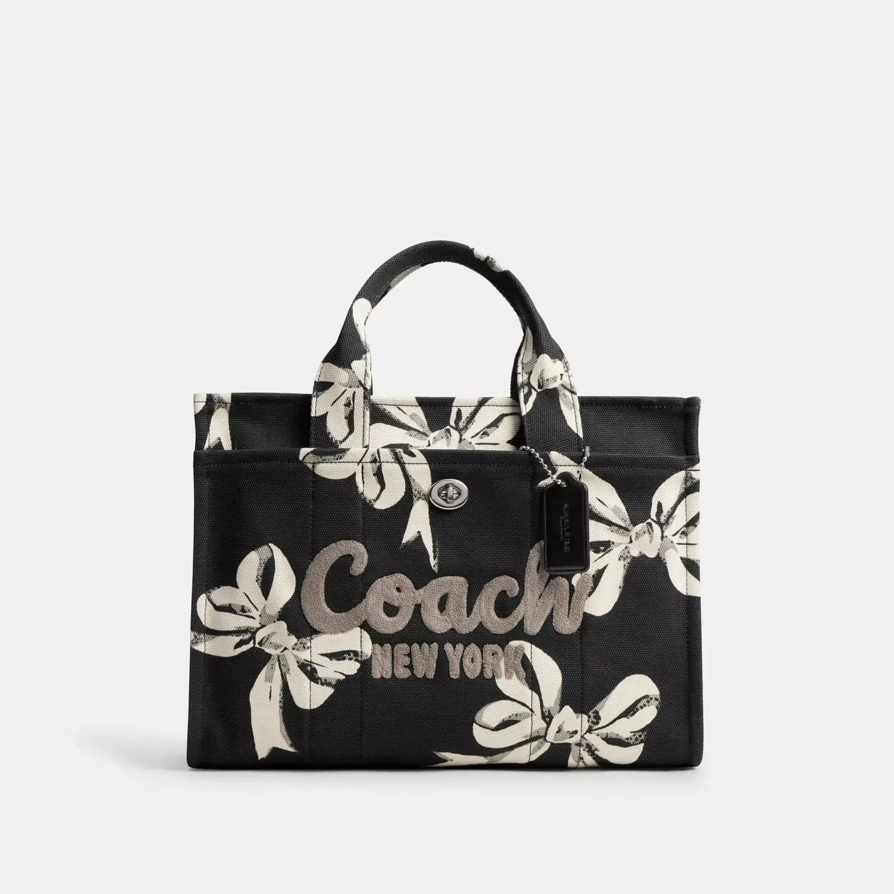 COACH Cargo-Tragetasche mit Schleifen-Print Schwarz Multi