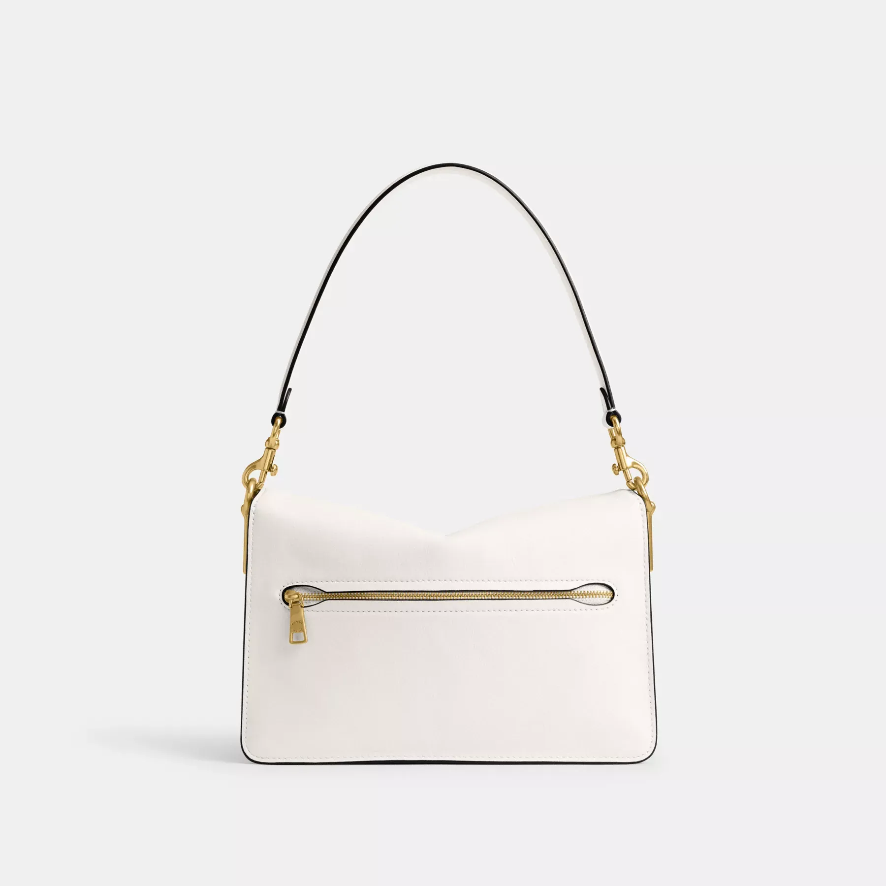 COACH Schultertasche mit Kette und Tabby-Muster Kreide COACH Schultertasche mit Kette und Tabby-Muster Kreide