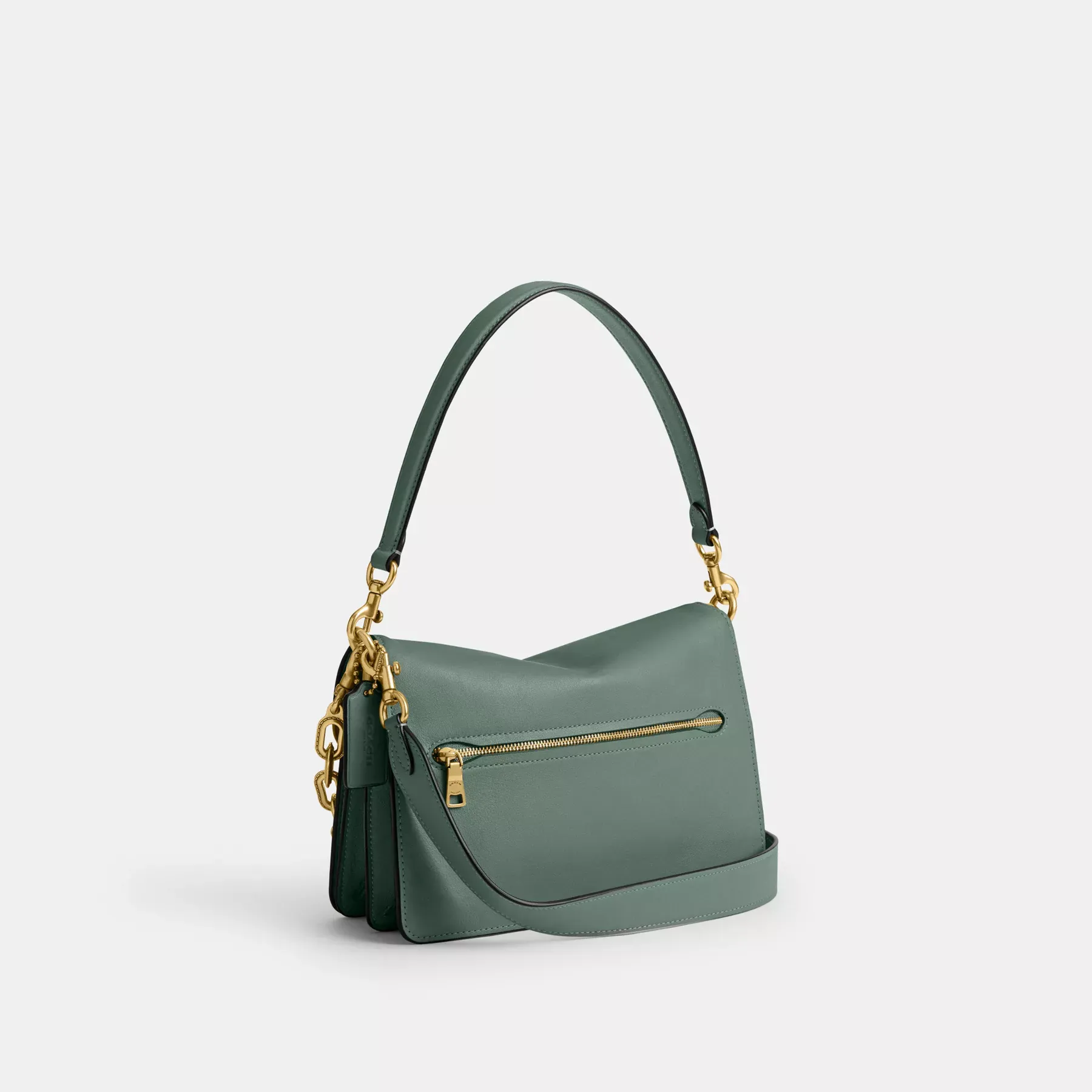 COACH Schultertasche mit Kette und Tabby-Muster B4/Salbei