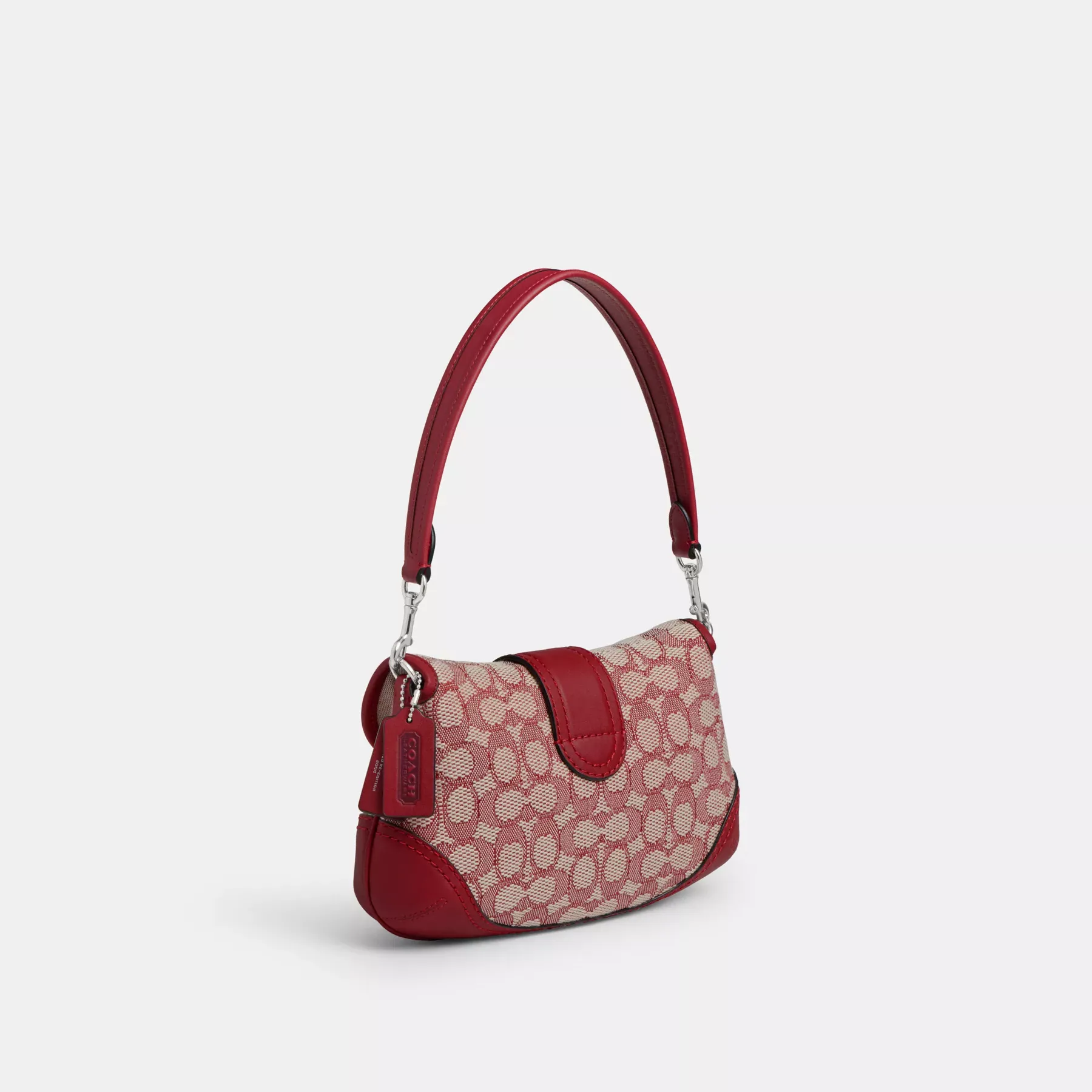 COACH Soho Flap Bag aus charakteristischem Textil-Jacquard Rubin Elfenbein
