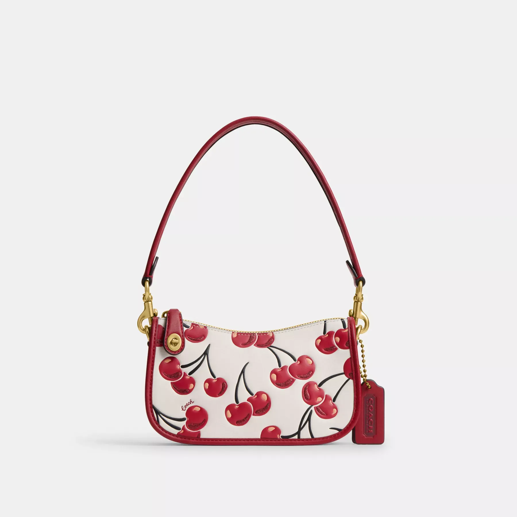 COACH Swinger 20 mit Kirschendruck Kreide Multi
