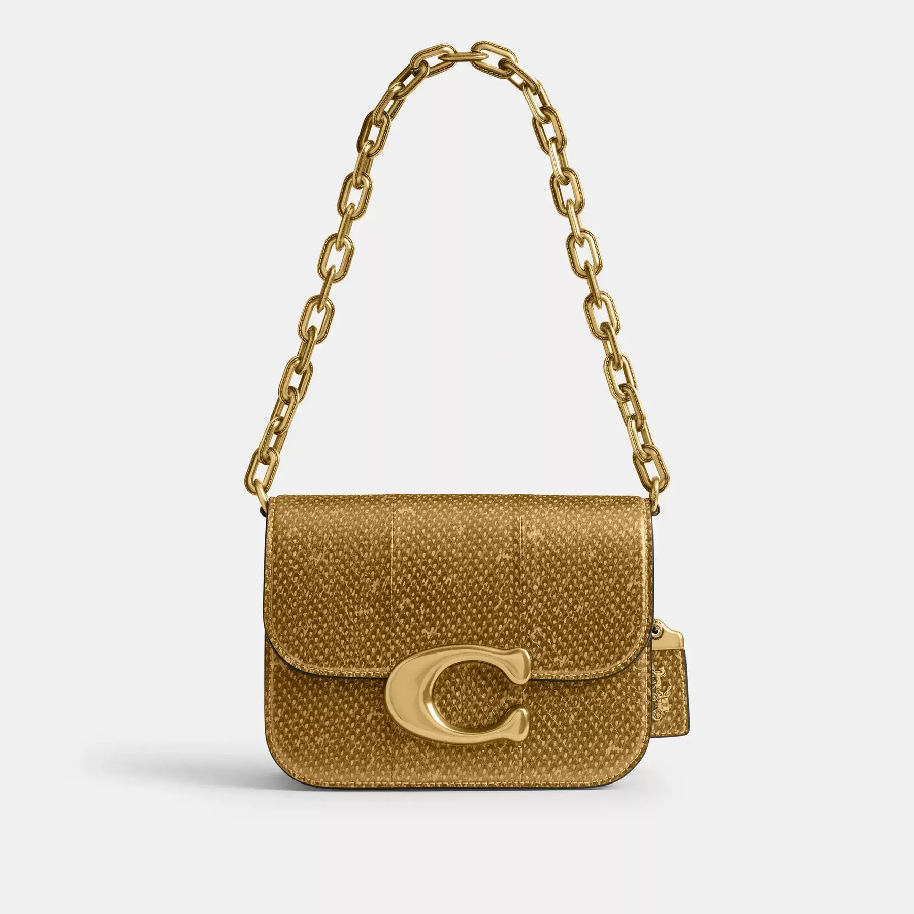 COACH New Year Idol Tasche aus Schlangenleder Gold