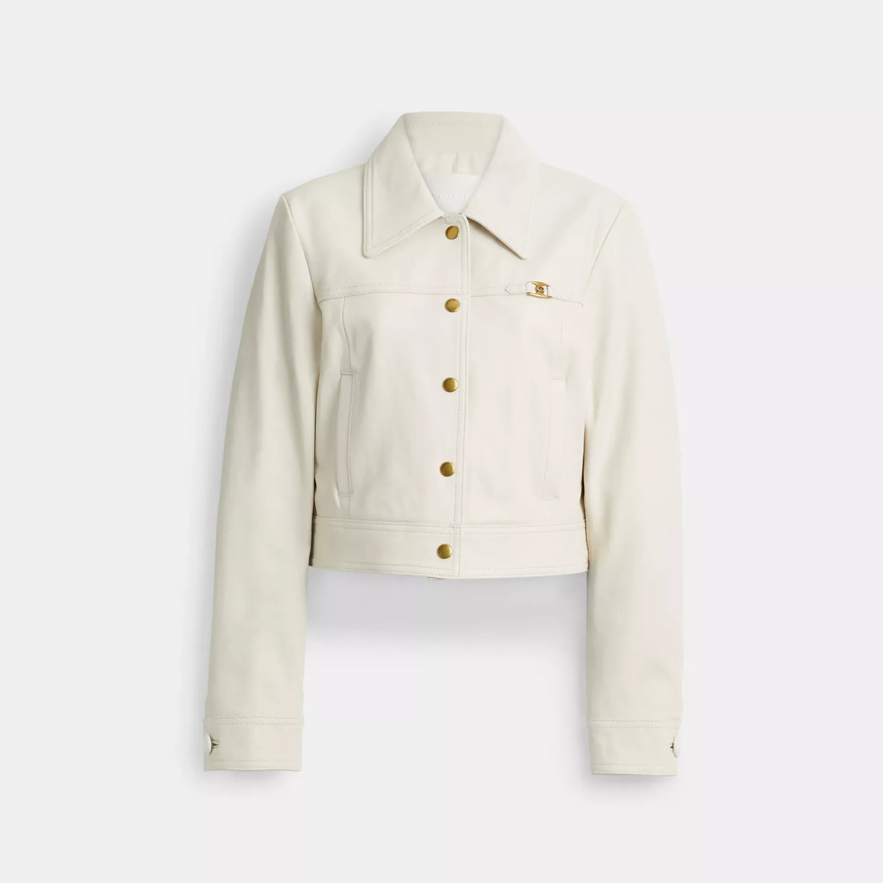 COACH Heritage C Shrunken Jacke Weiß