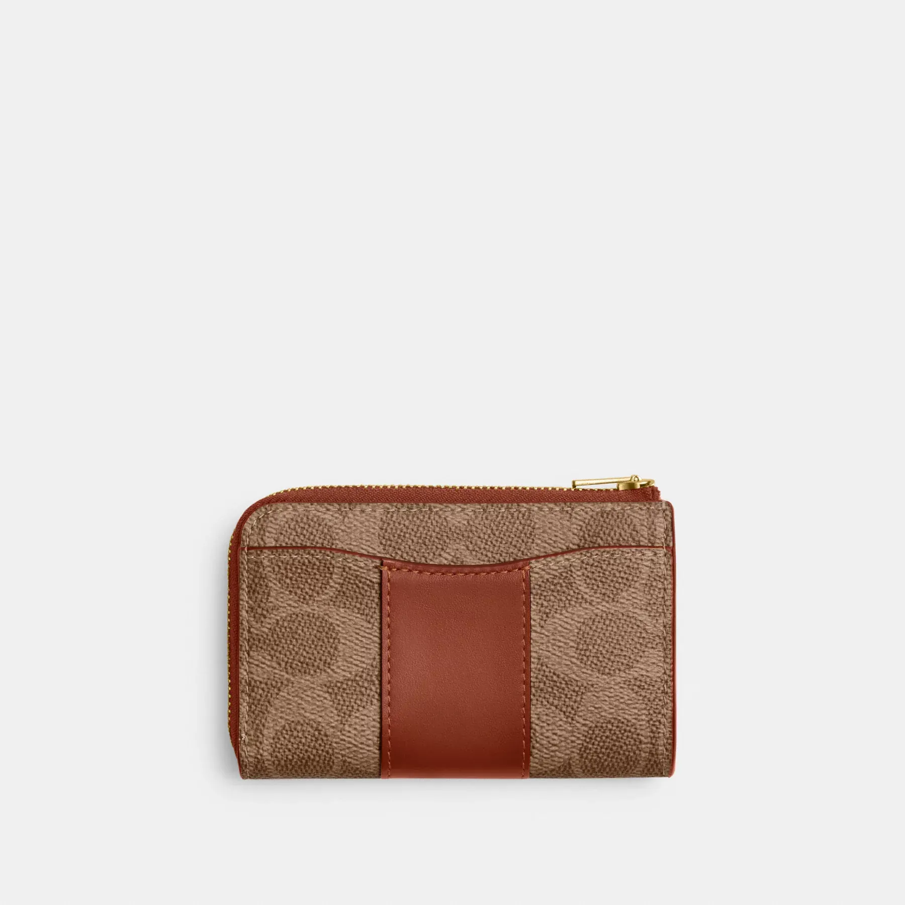 COACH Essential L-Zip-Schlüsseletui aus charakteristischem Canvas Hellbraunes Karamell