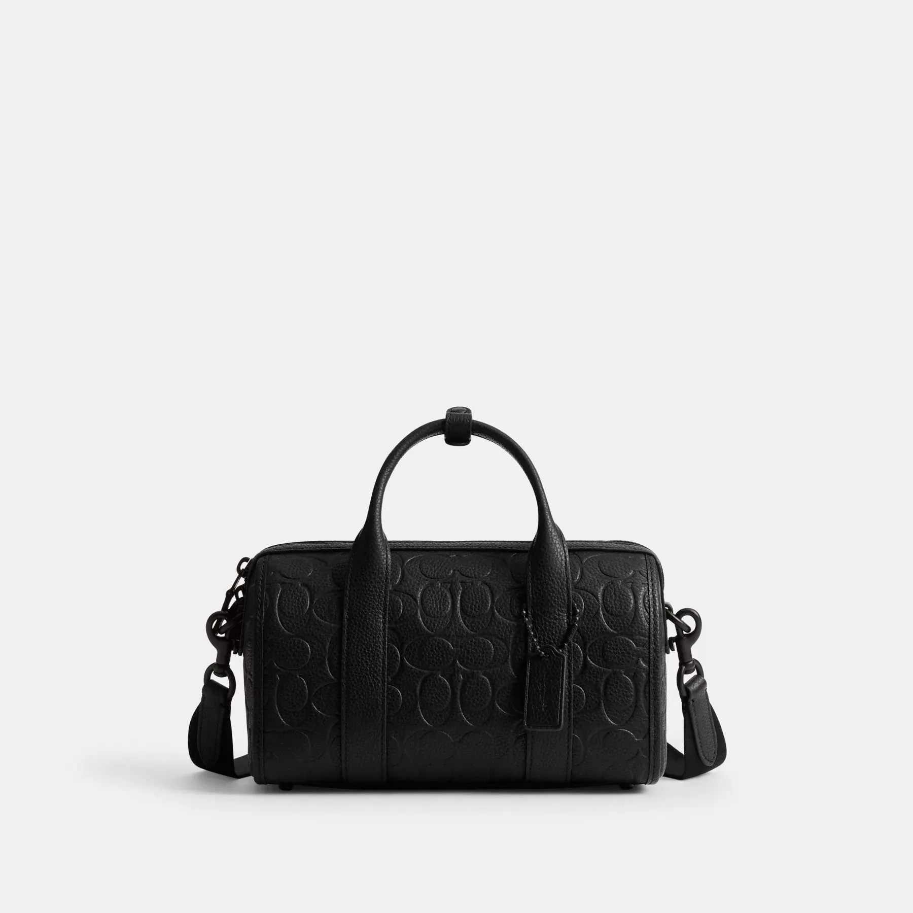 COACH Gotham Duffle 24 aus charakteristischem Leder Schwarz