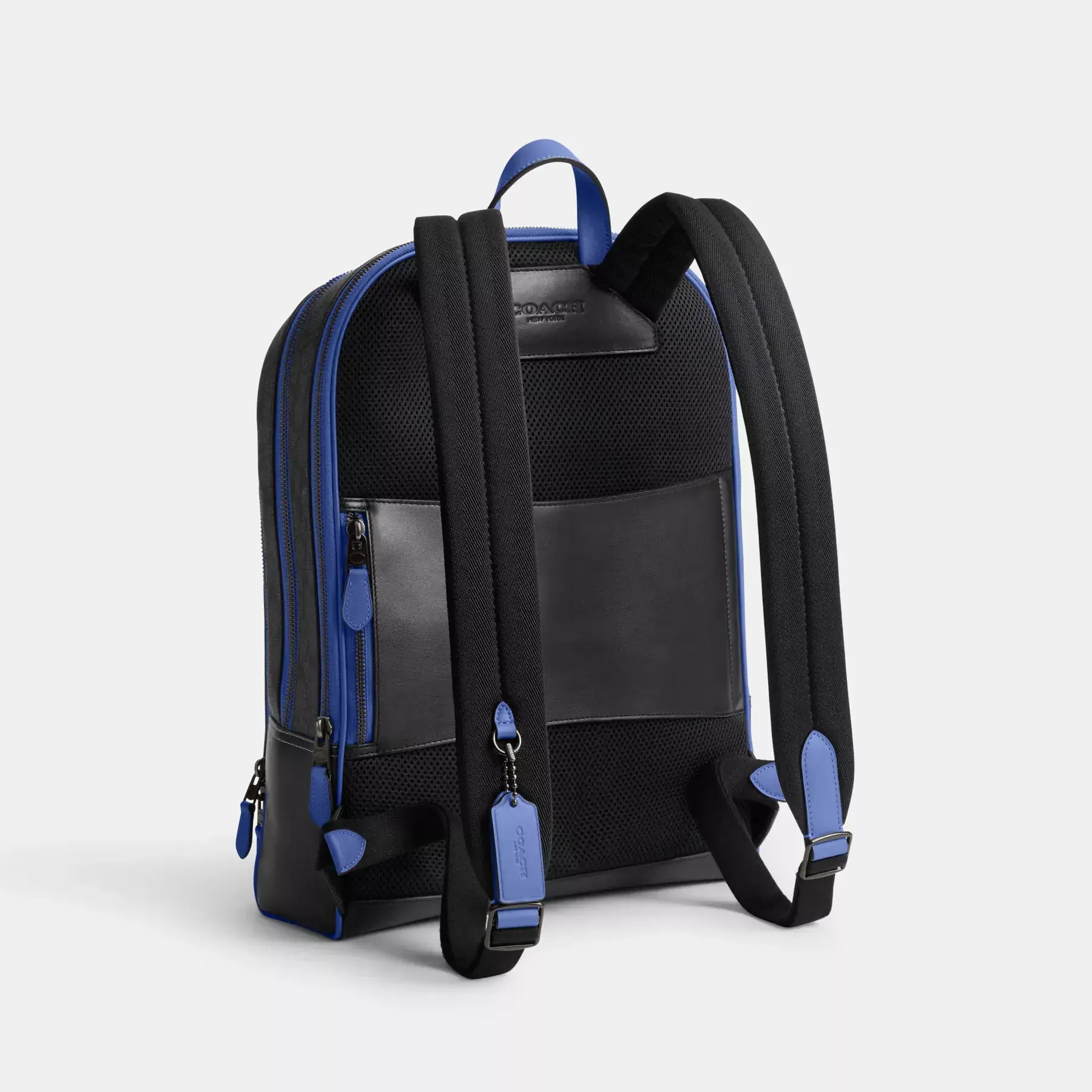 COACH Gotham Rucksack aus charakteristischem Canvas Anthrazit/Blaubeere