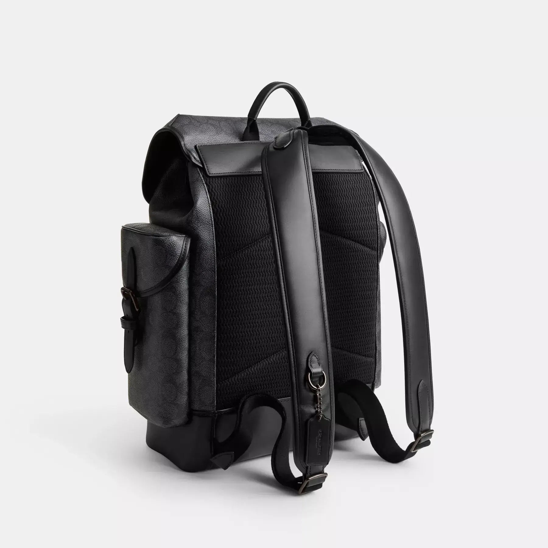 COACH Hitch Rucksack aus charakteristischem Canvas Holzkohle