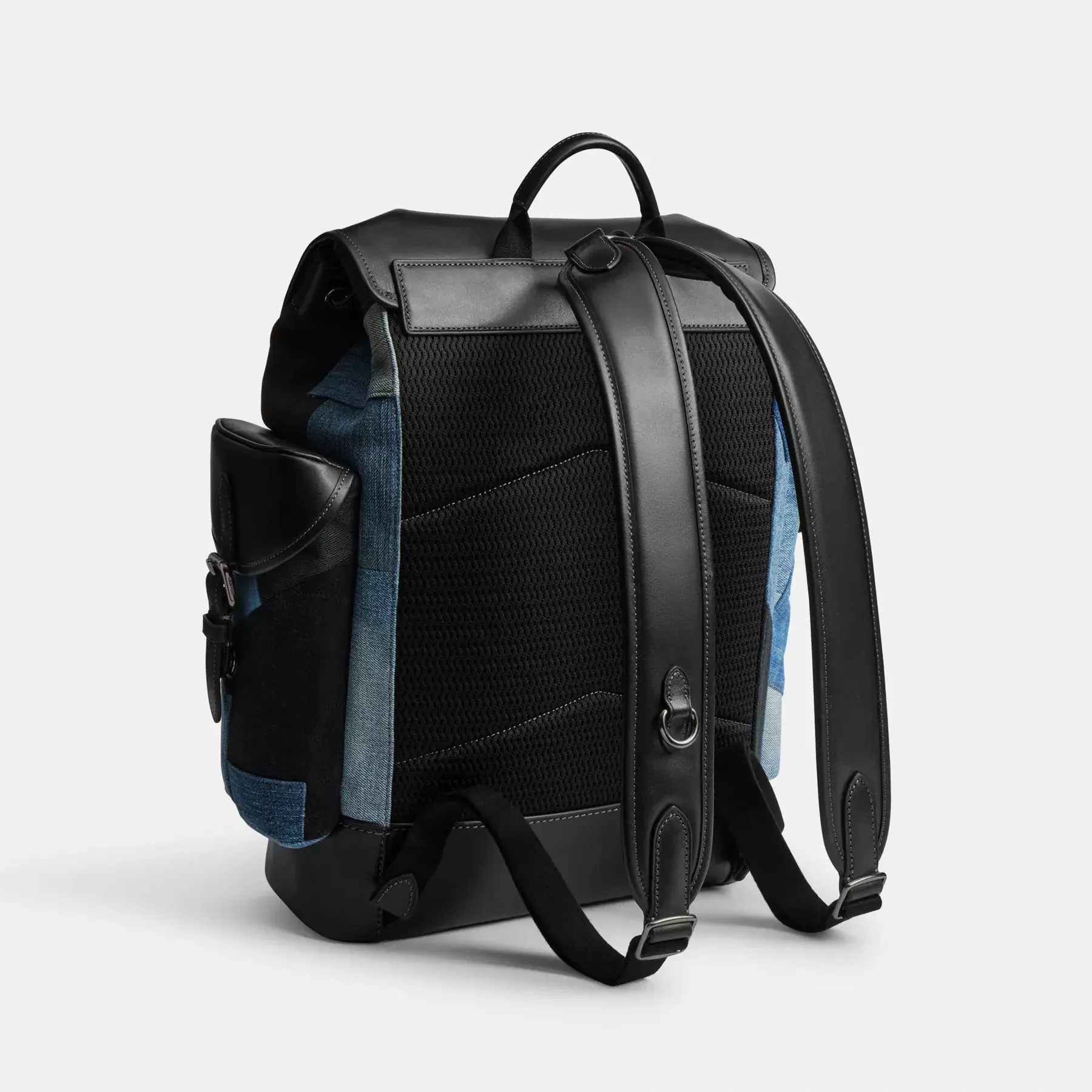 COACH Hitch Rucksack mit Patchwork Denim Multi
