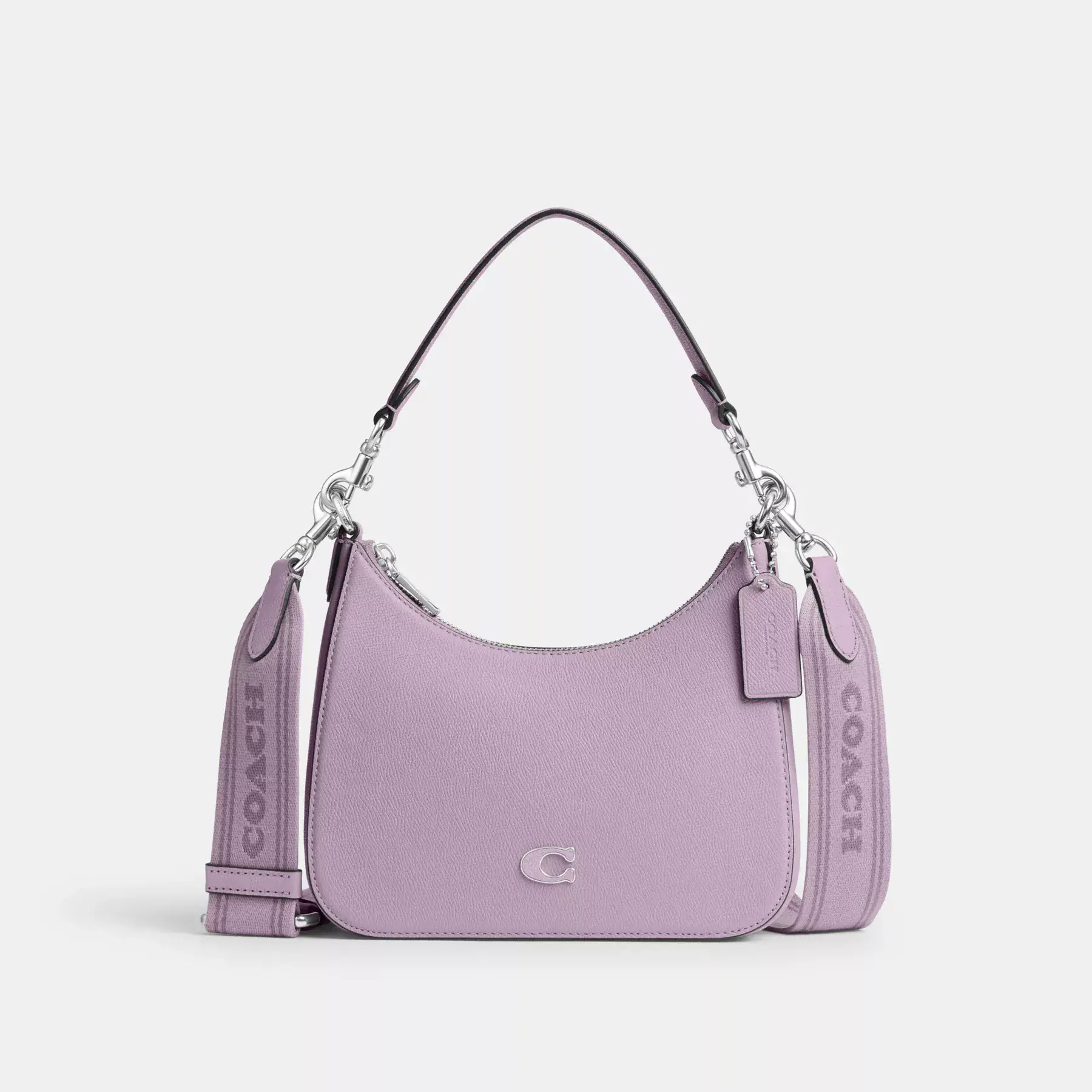 COACH Hobo-Umhängetasche aus charakteristischem Canvas Zartes Lila