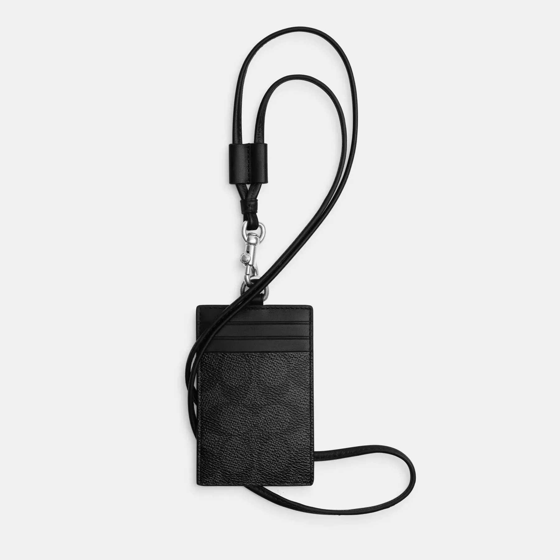 COACH ID-Lanyard aus charakteristischem Denim Holzkohle