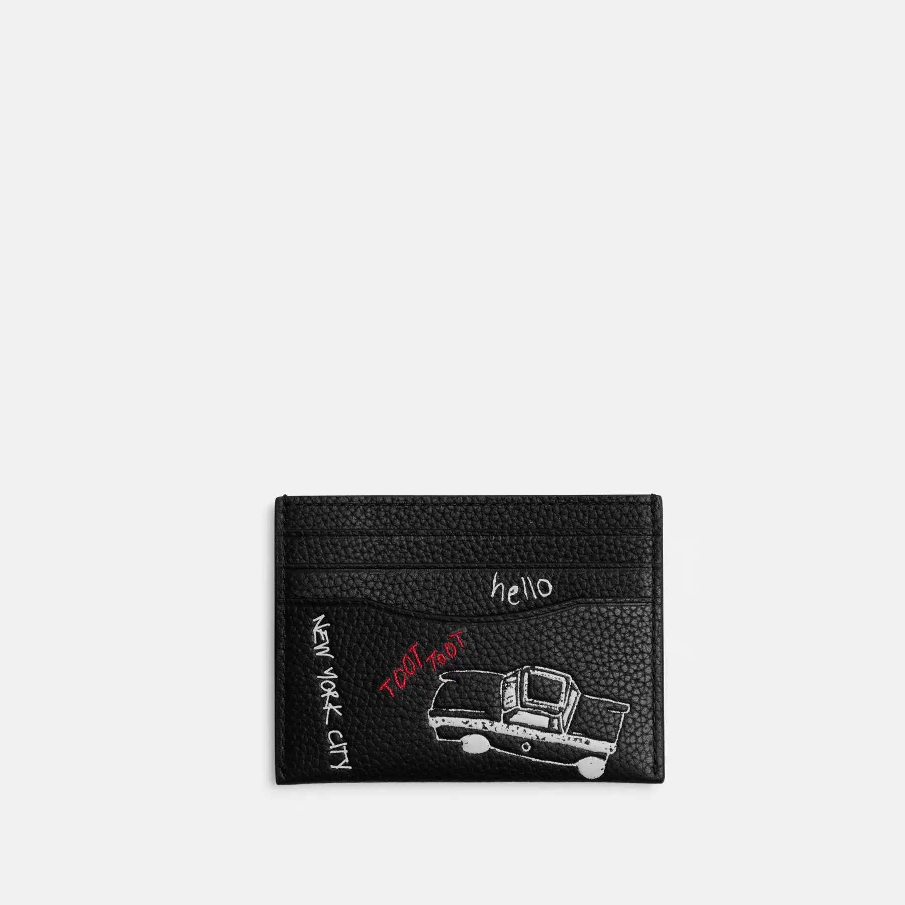 COACH Kartenetui mit Skizzendruck Schwarz Multi