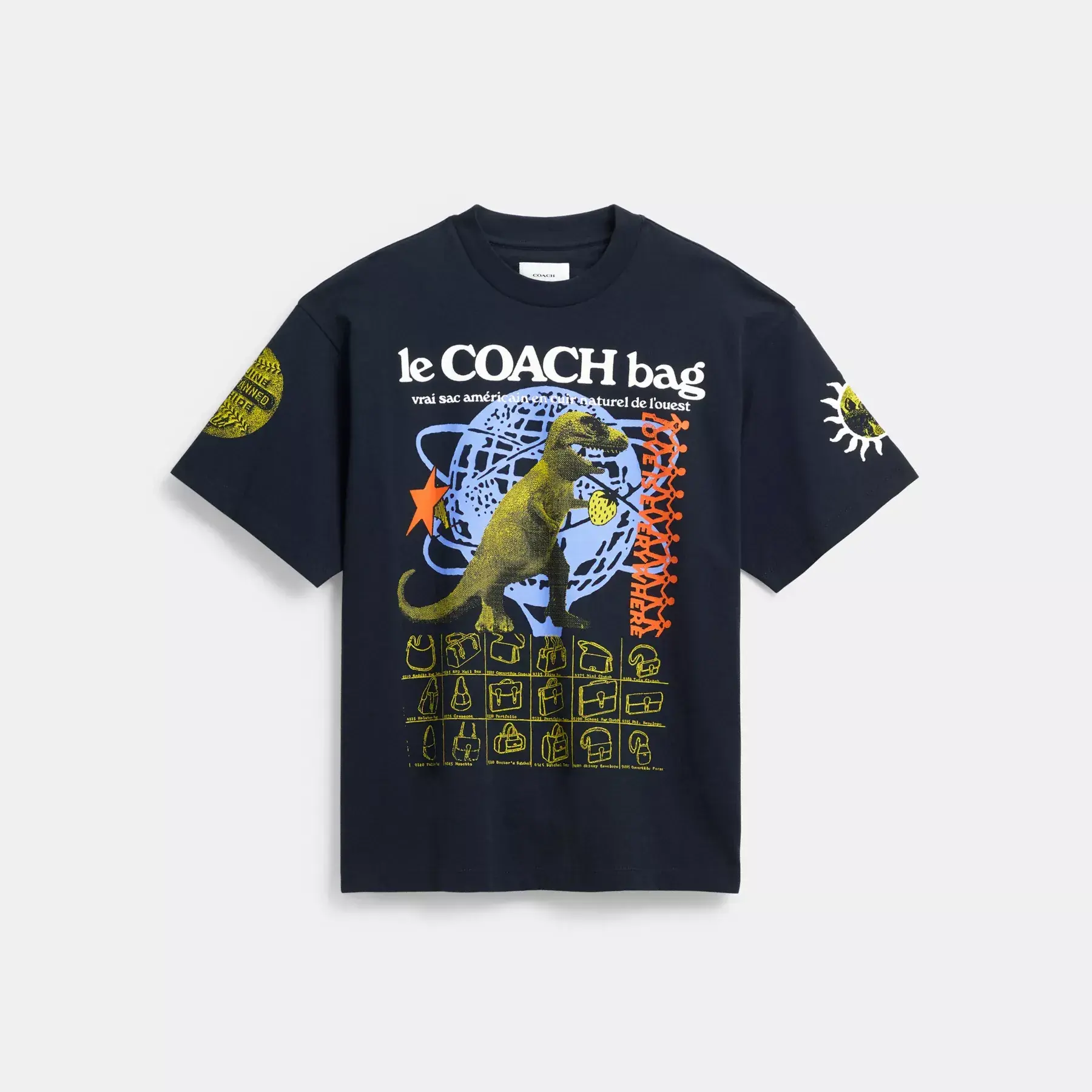COACH Lässiges T-Shirt mit Grafik Marineblau