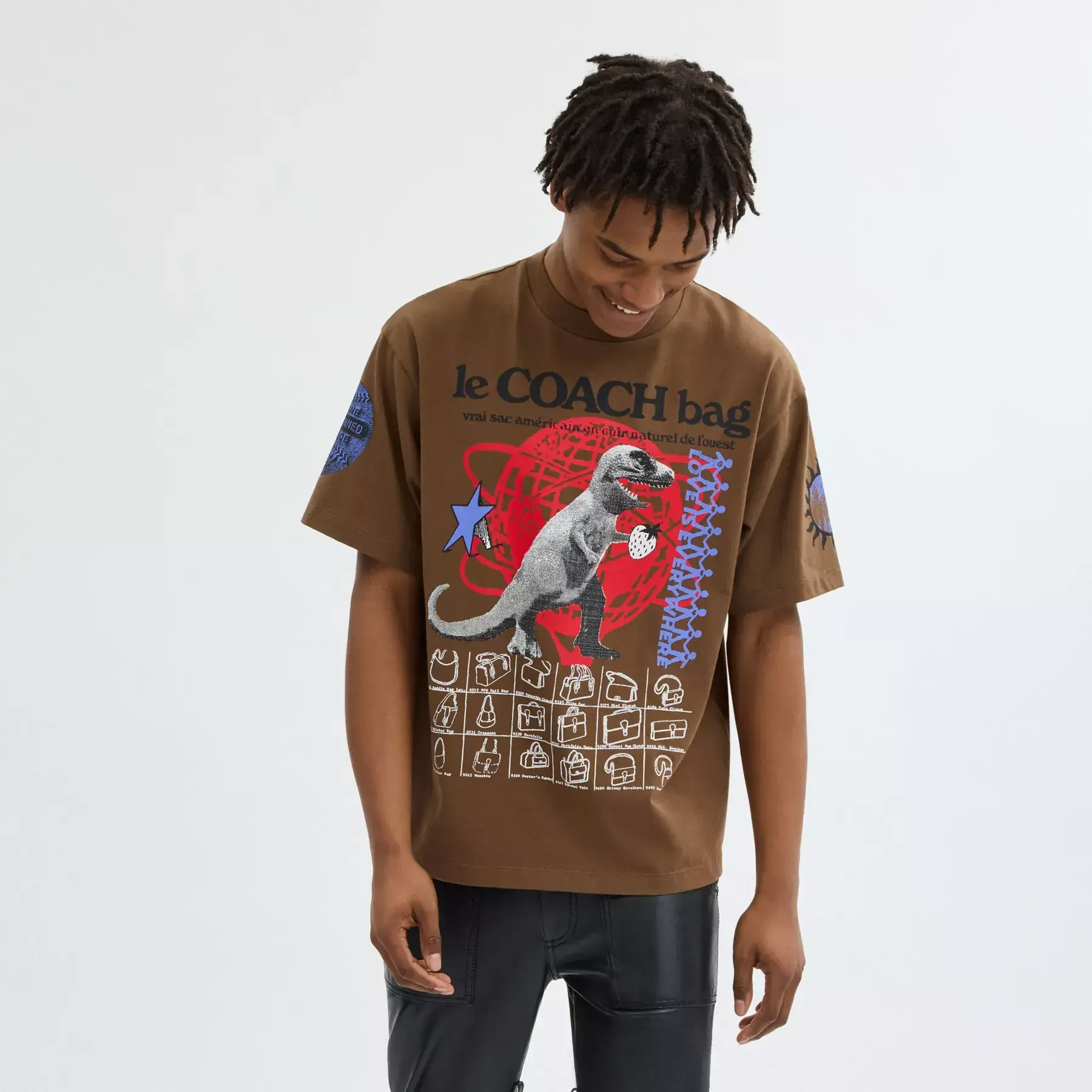 COACH Lässiges T-Shirt mit Grafik Braun
