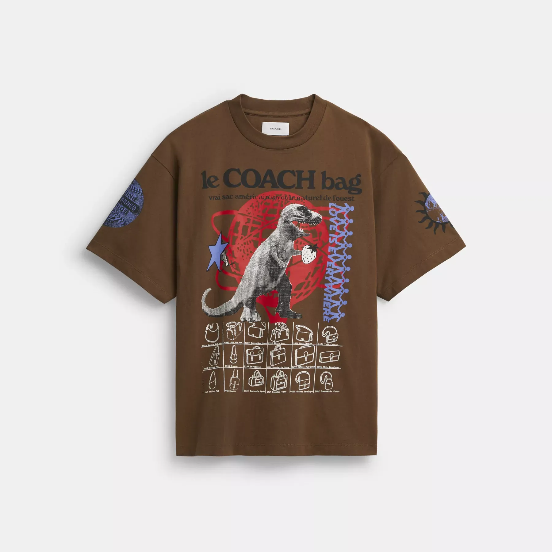 COACH Lässiges T-Shirt mit Grafik Braun