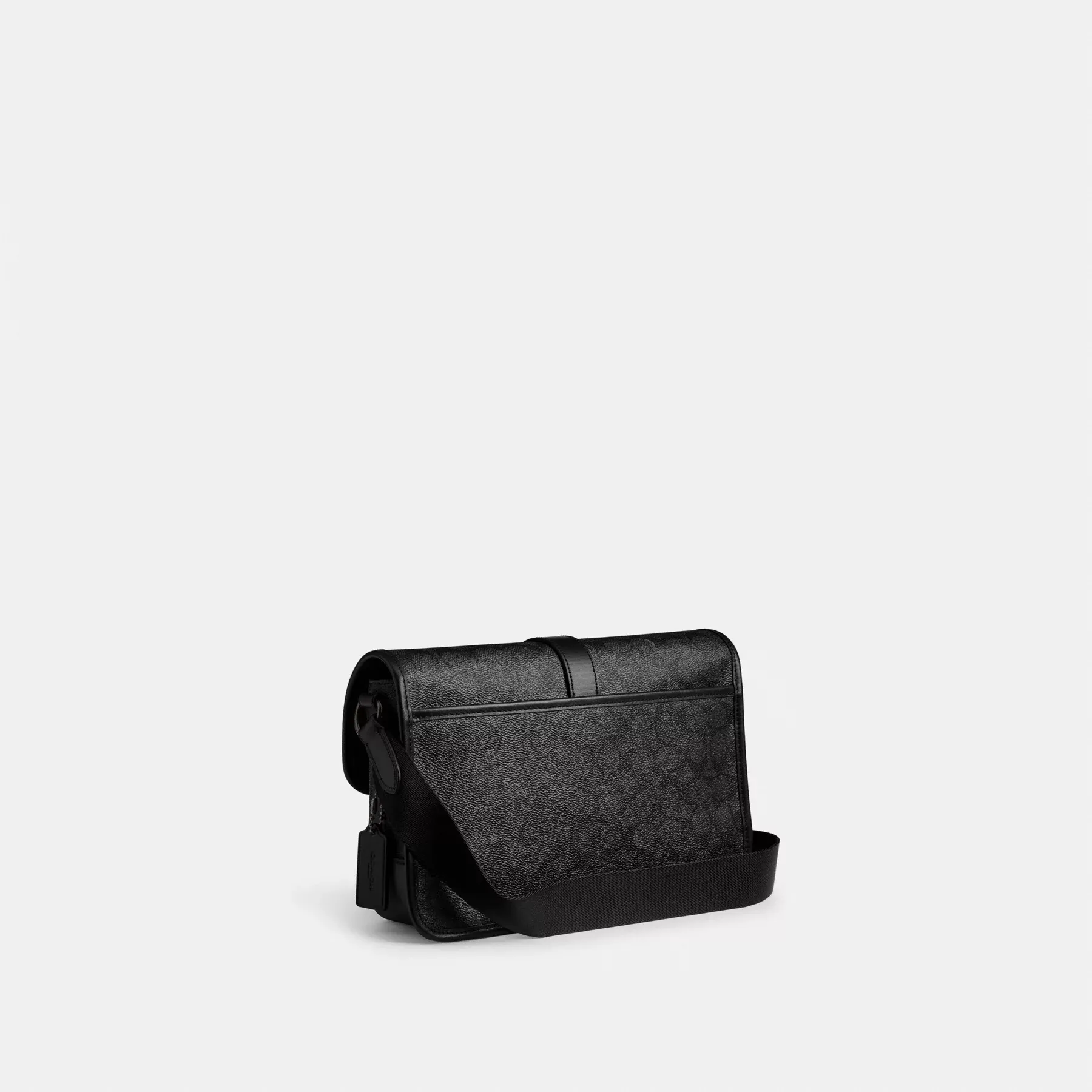 COACH League Messenger Bag aus charakteristischem Canvas Charcoal Signature