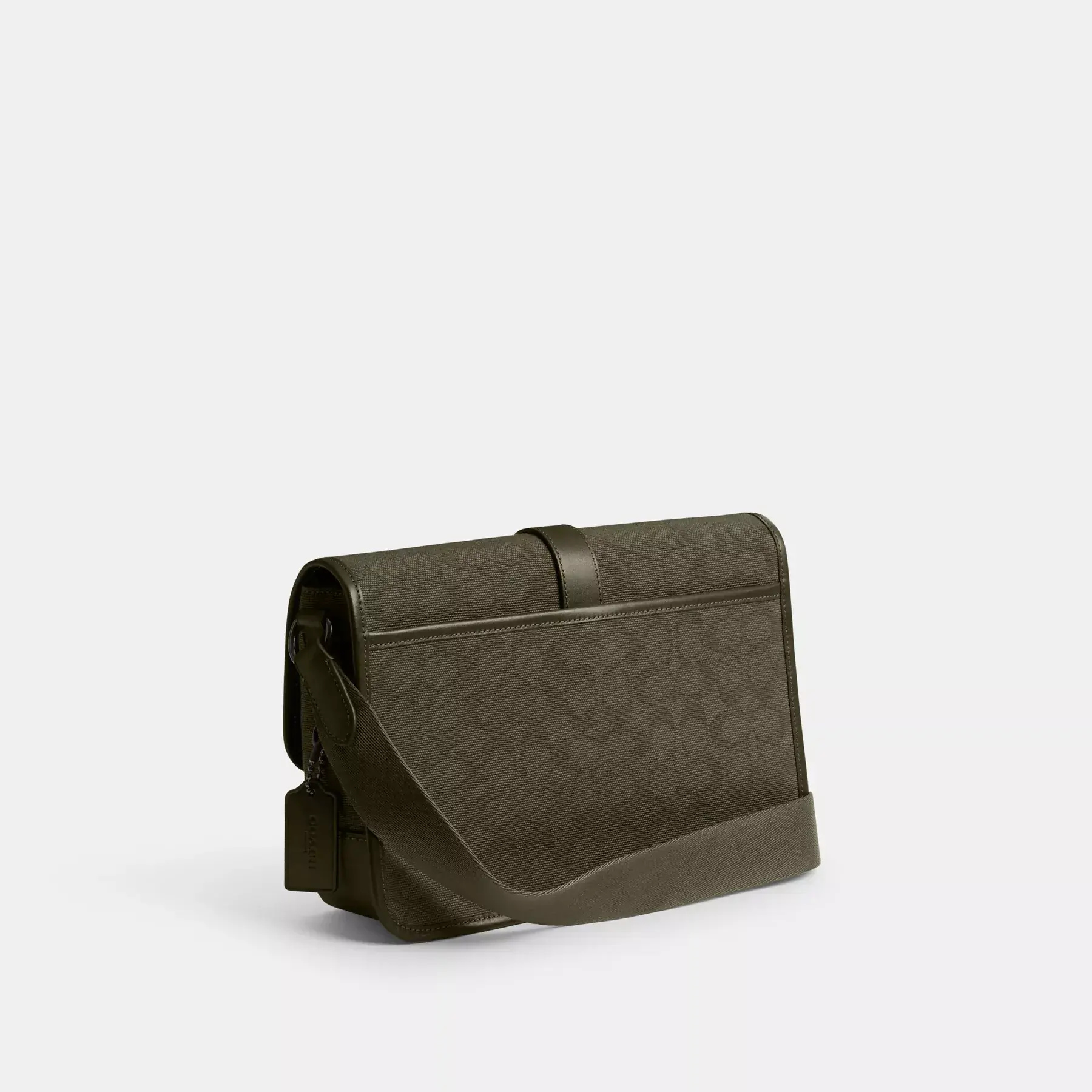 COACH League – Messenger Bag aus charakteristischem Canvas-Jacquard Armeegrün