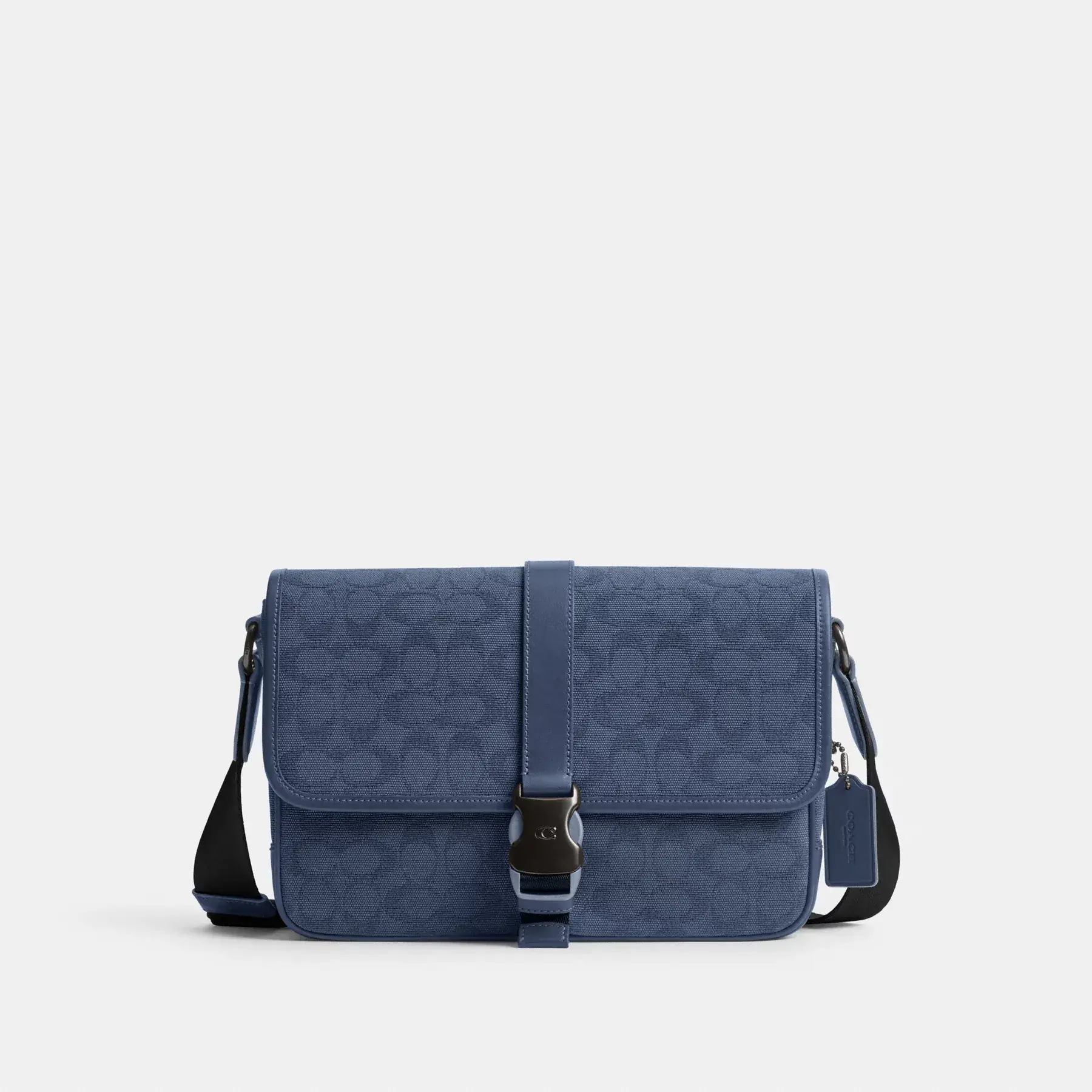 COACH League – Messenger Bag aus charakteristischem Canvas-Jacquard Gewaschener Chambray
