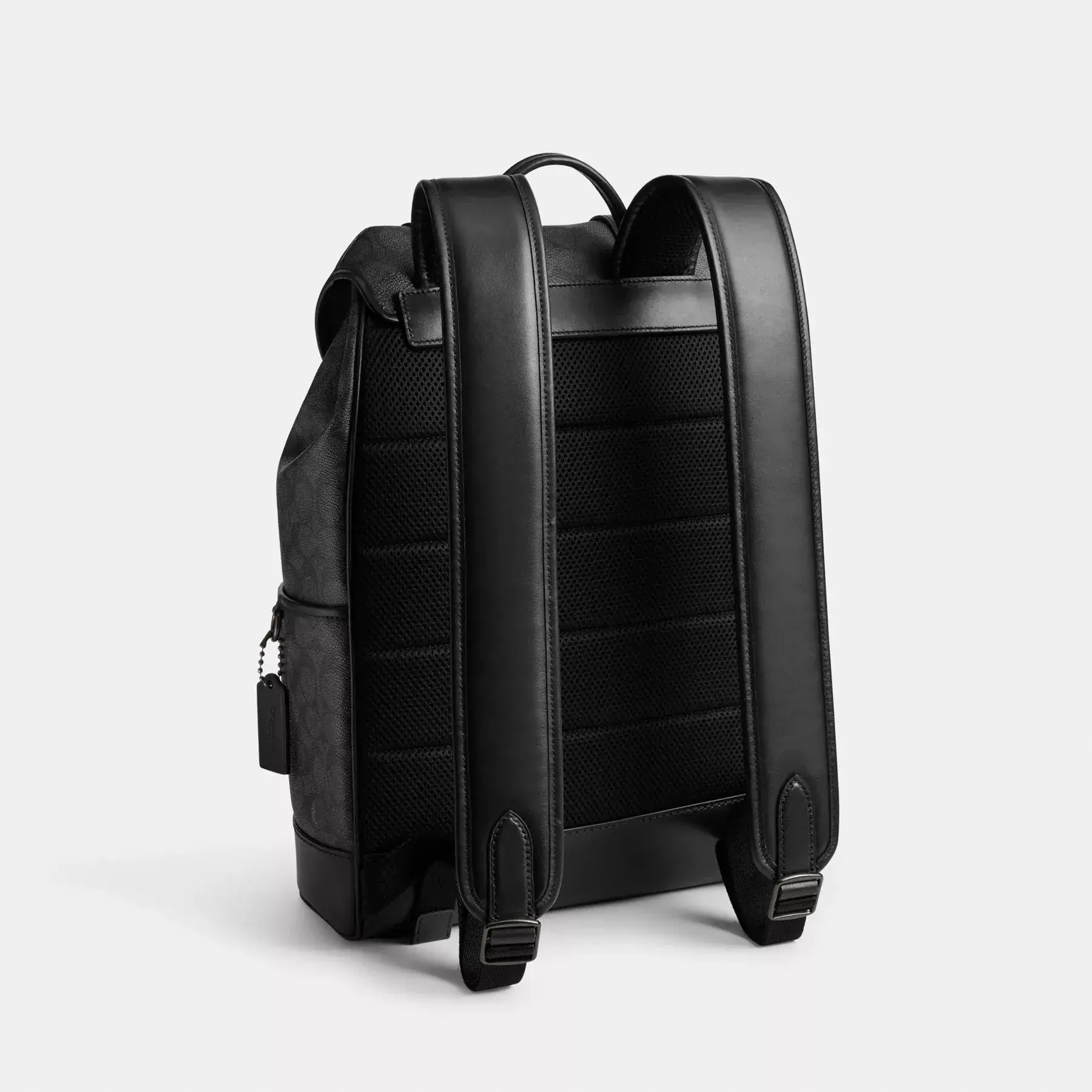 COACH League – Rucksack mit Klappe aus charakteristischem Canvas Charcoal Signature