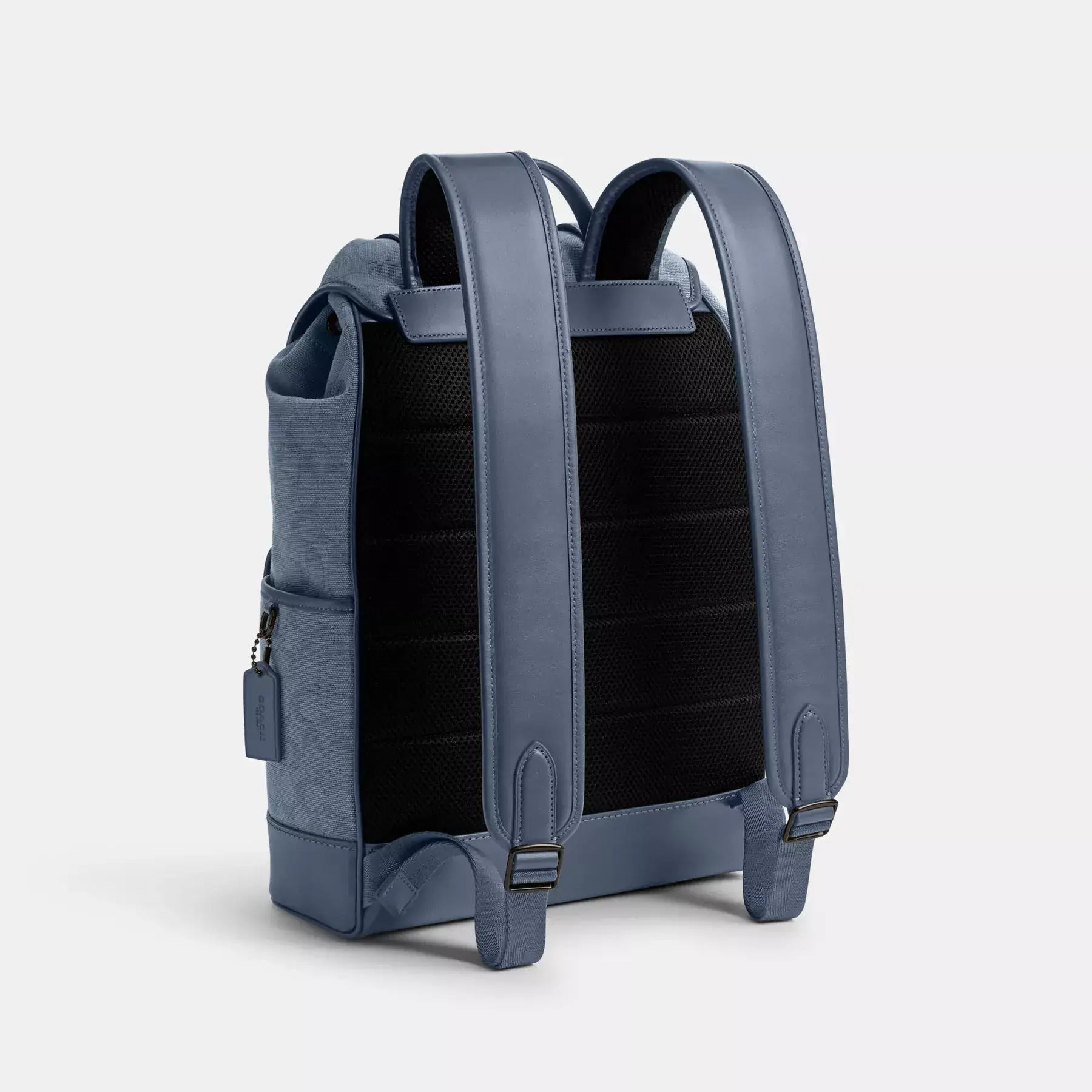 COACH League – Rucksack mit Klappe aus charakteristischem Canvas-Jacquard Gewaschener Chambray