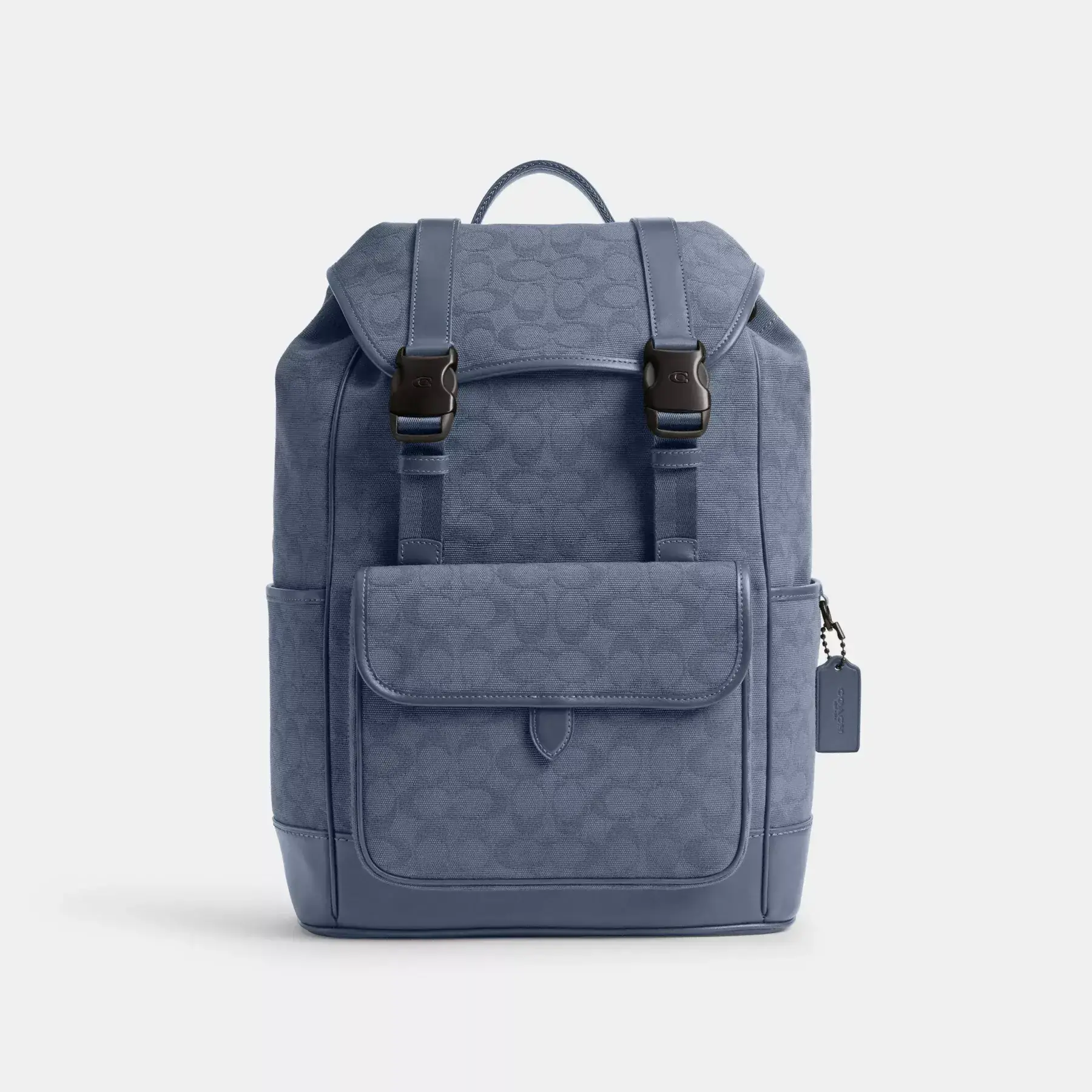 COACH League – Rucksack mit Klappe aus charakteristischem Canvas-Jacquard Gewaschener Chambray