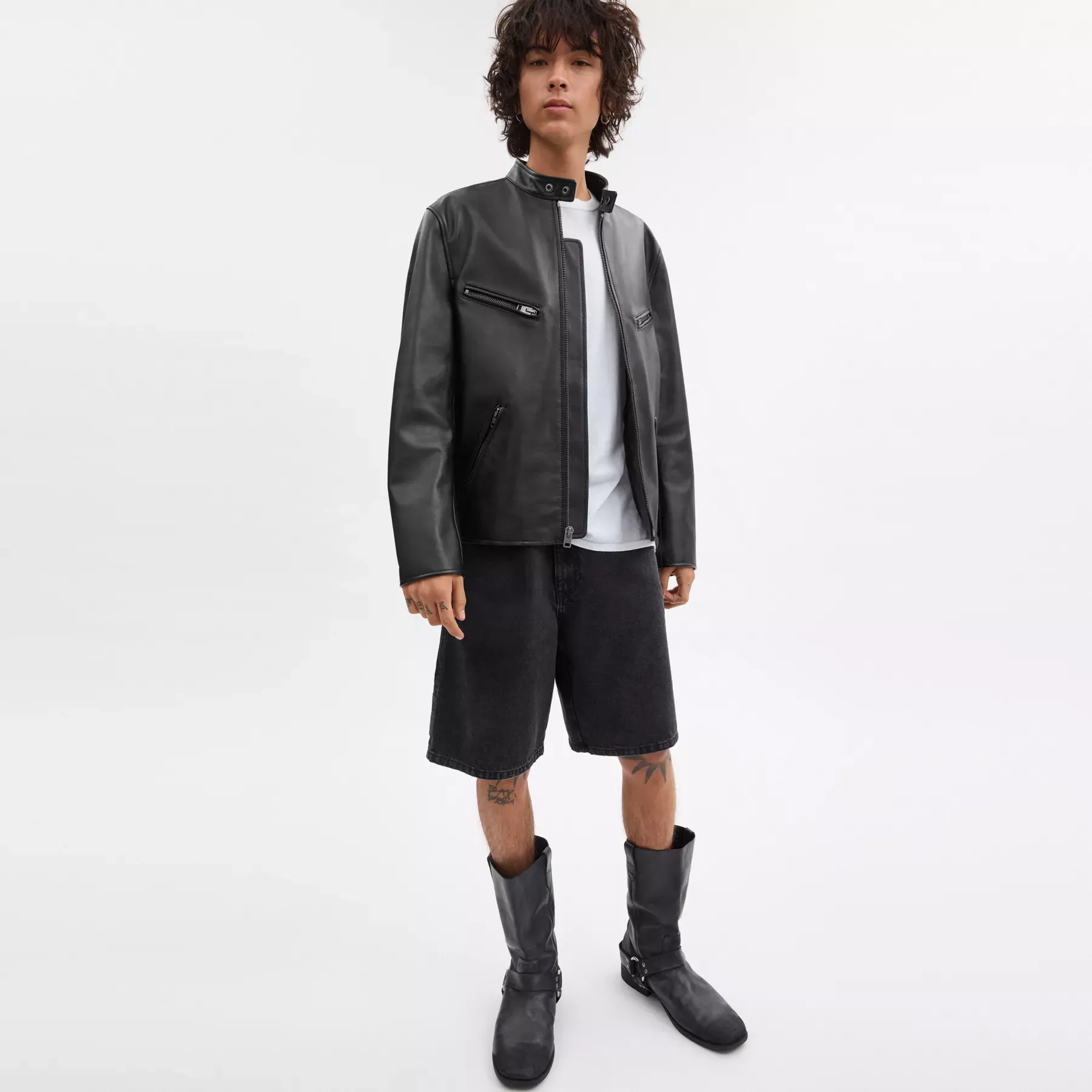 COACH Leder-Racer Schwarz