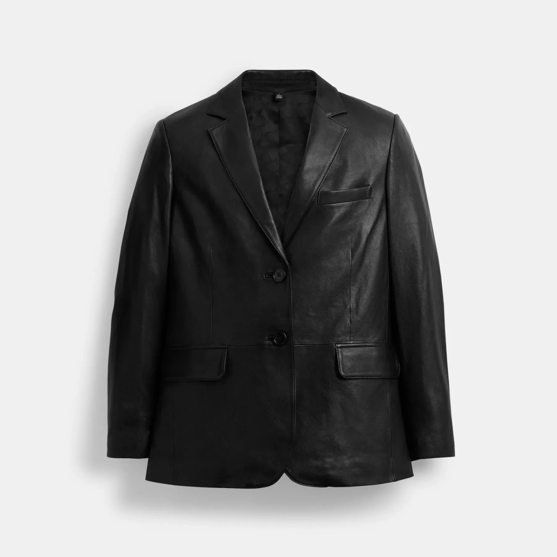 COACH Lederblazer Schwarz