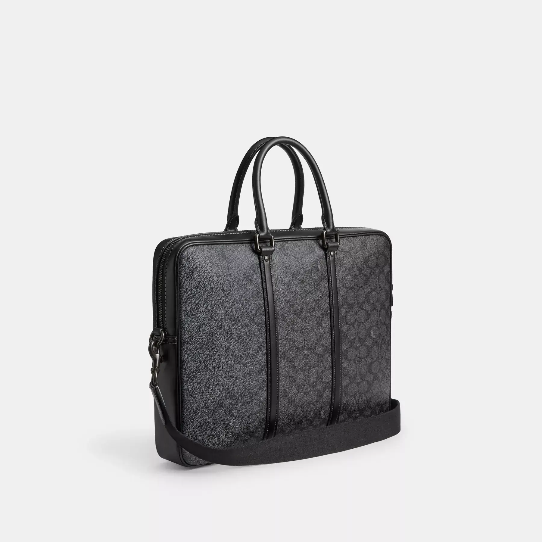 COACH Metropolitan Arbeitstasche aus charakteristischem Canvas Holzkohle