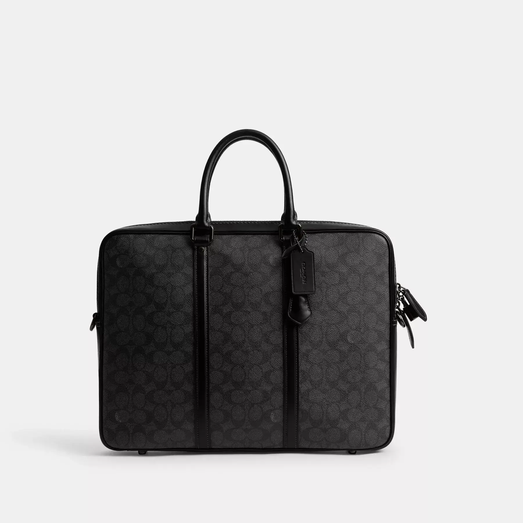 COACH Metropolitan Arbeitstasche aus charakteristischem Canvas Holzkohle
