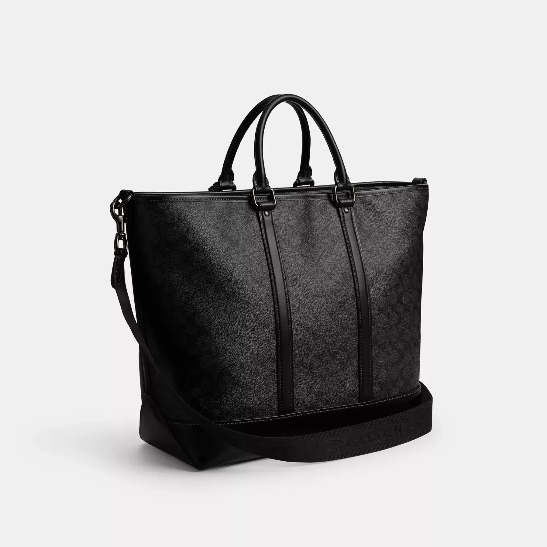 COACH Metropolitan Carryall aus charakteristischem Canvas Holzkohle
