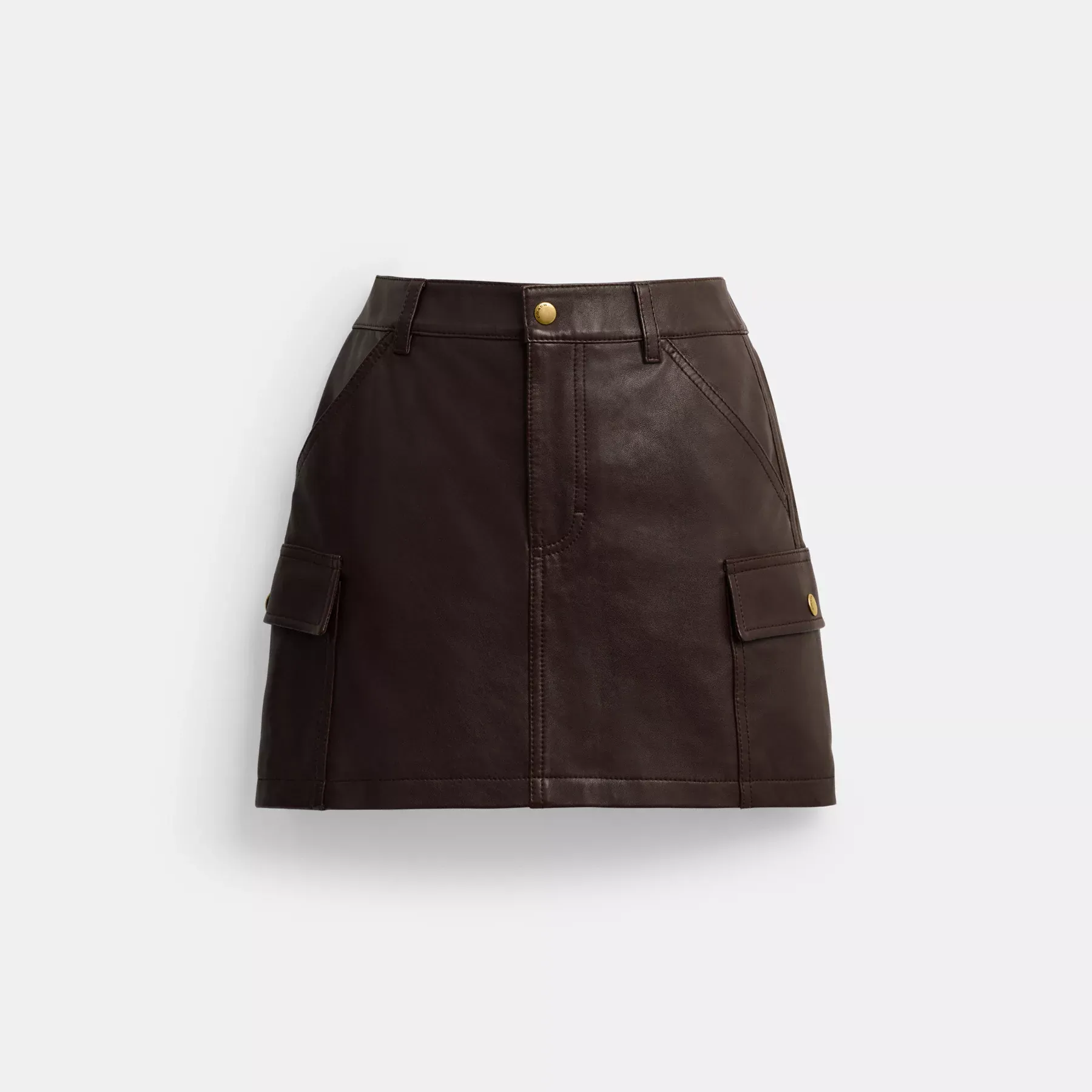 COACH Mini-Cargorock aus Leder Braun