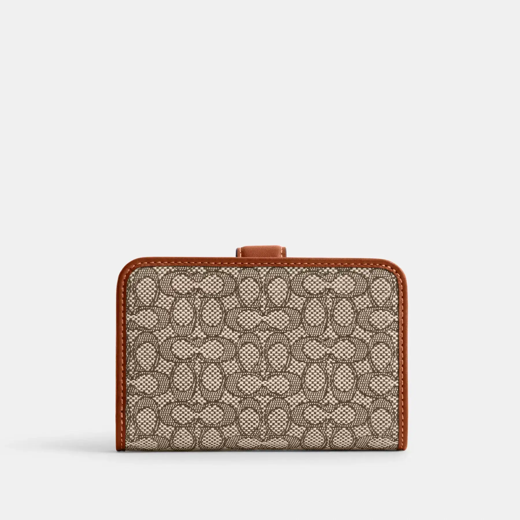 COACH Mittelgroße Geldbörse „Tabby“ aus charakteristischem Mikro-Jacquard Kakaopolierter Amb