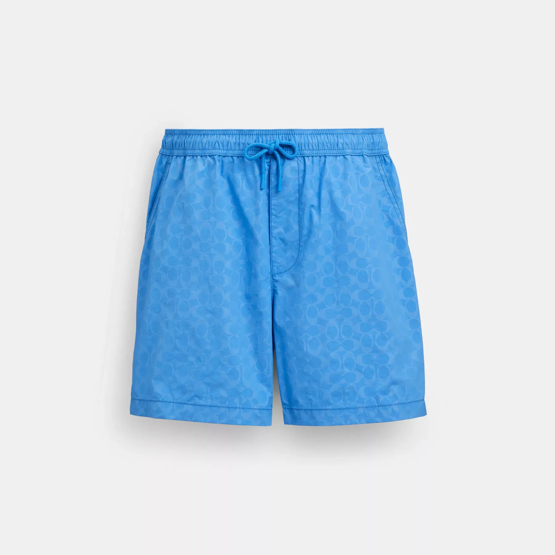 COACH Monochrome Shorts aus recyceltem Nylon Blau