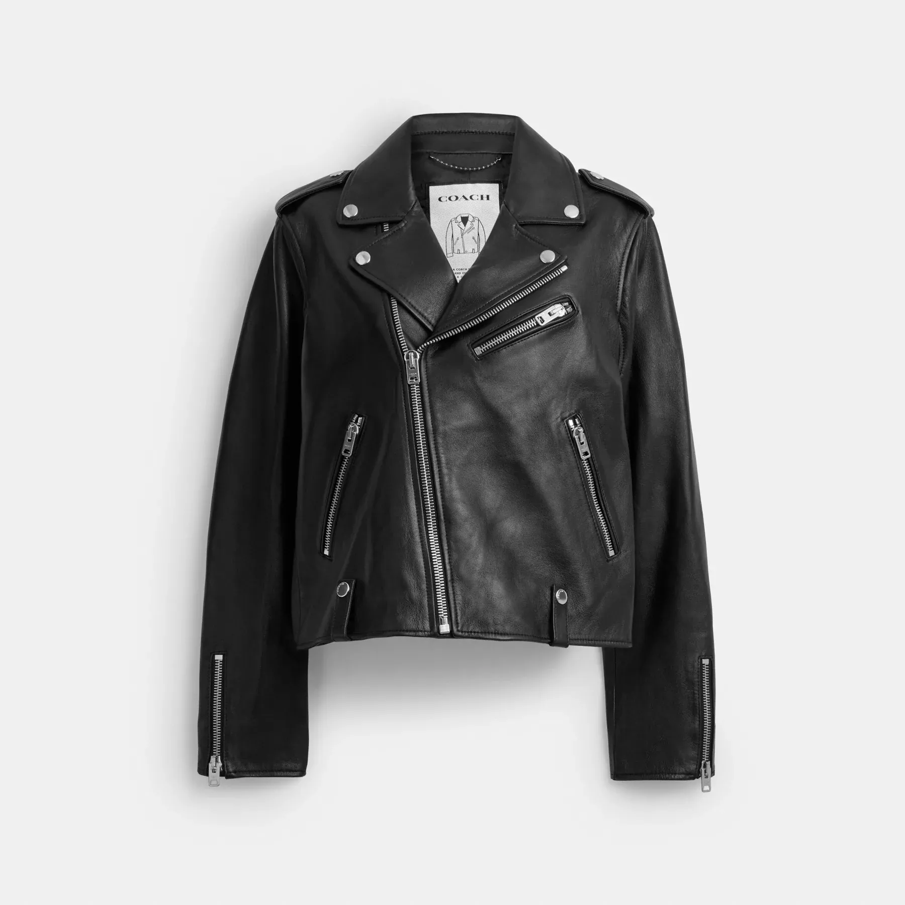 COACH Motorradjacke Schwarz
