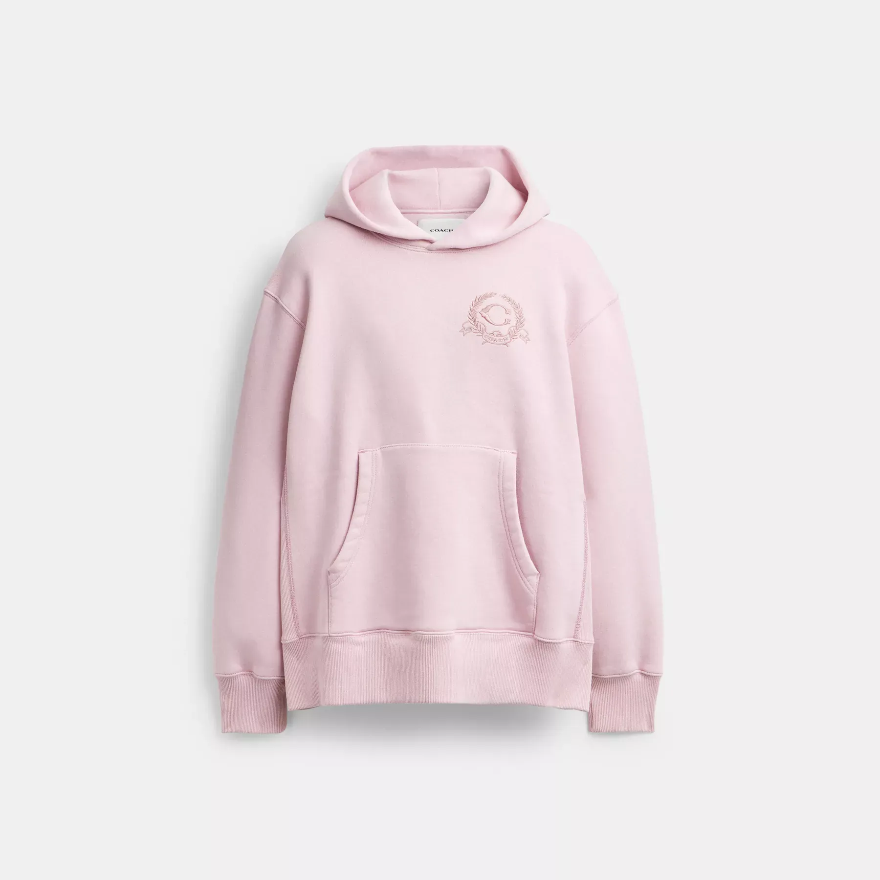 COACH Oversize-Hoodie mit charakteristischem Wappen aus Bio-Baumwolle Rosa
