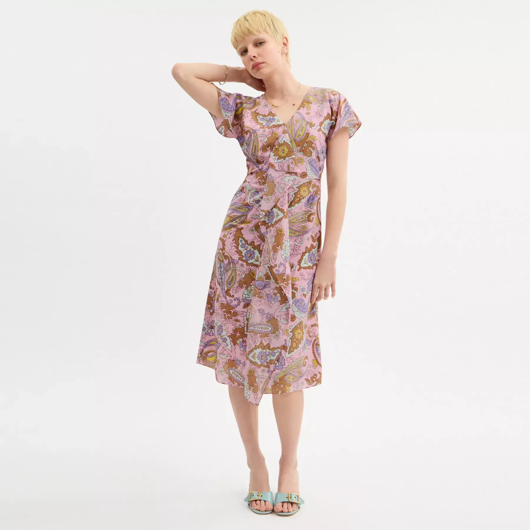 COACH Paisley-Kleid Rosa
