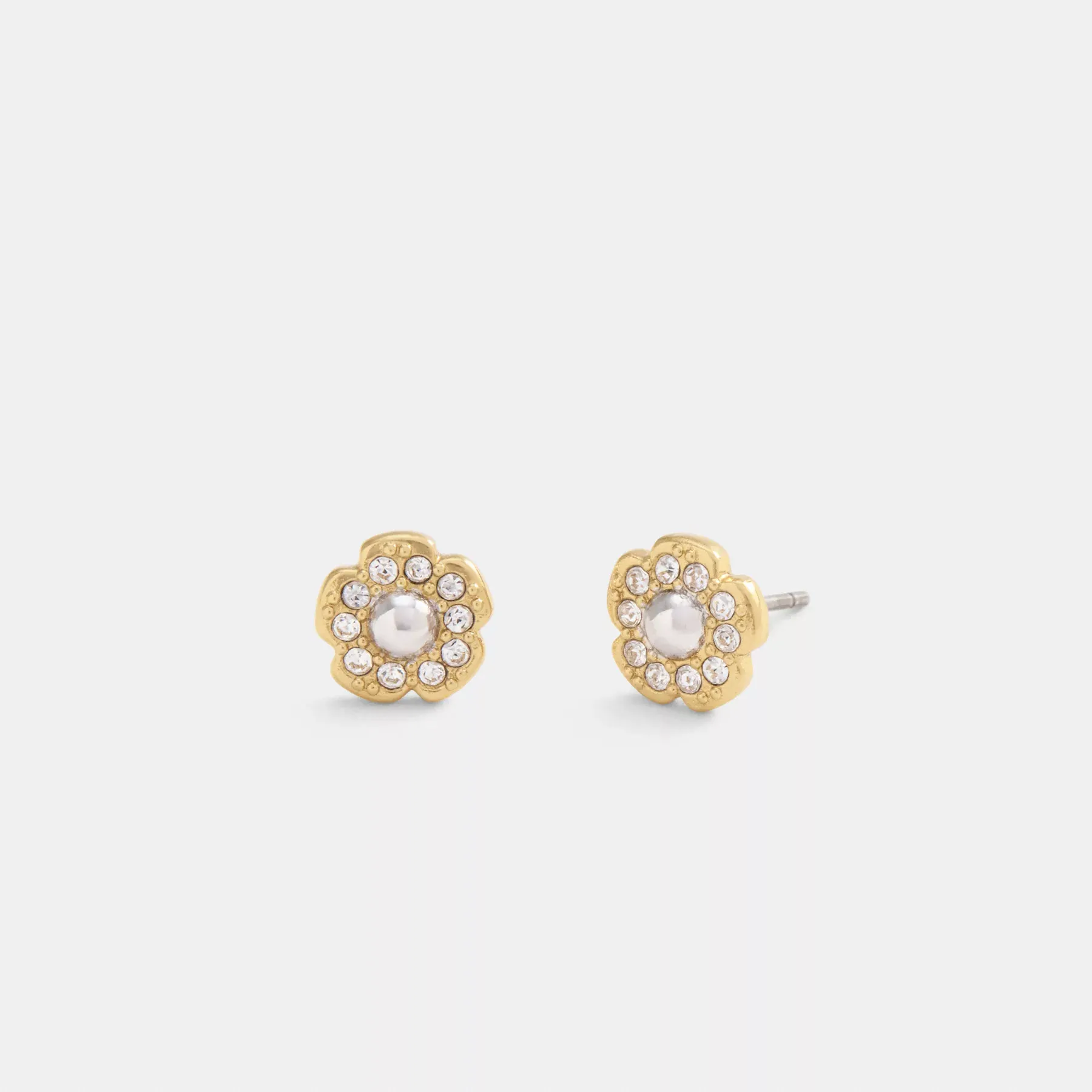 COACH Pavé-Ohrstecker mit Teerose Gold