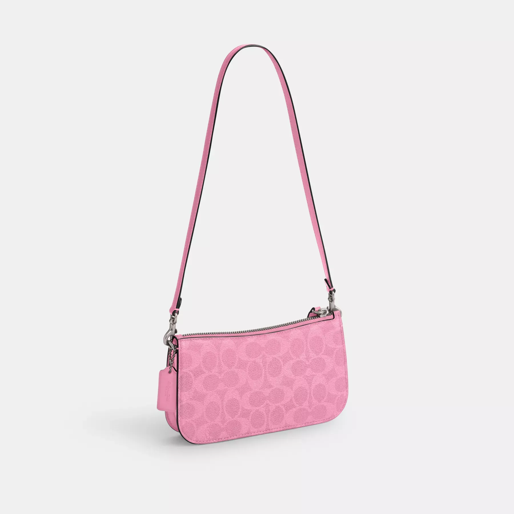 COACH Penn Schultertasche aus charakteristischem Canvas Leuchtendes Pink