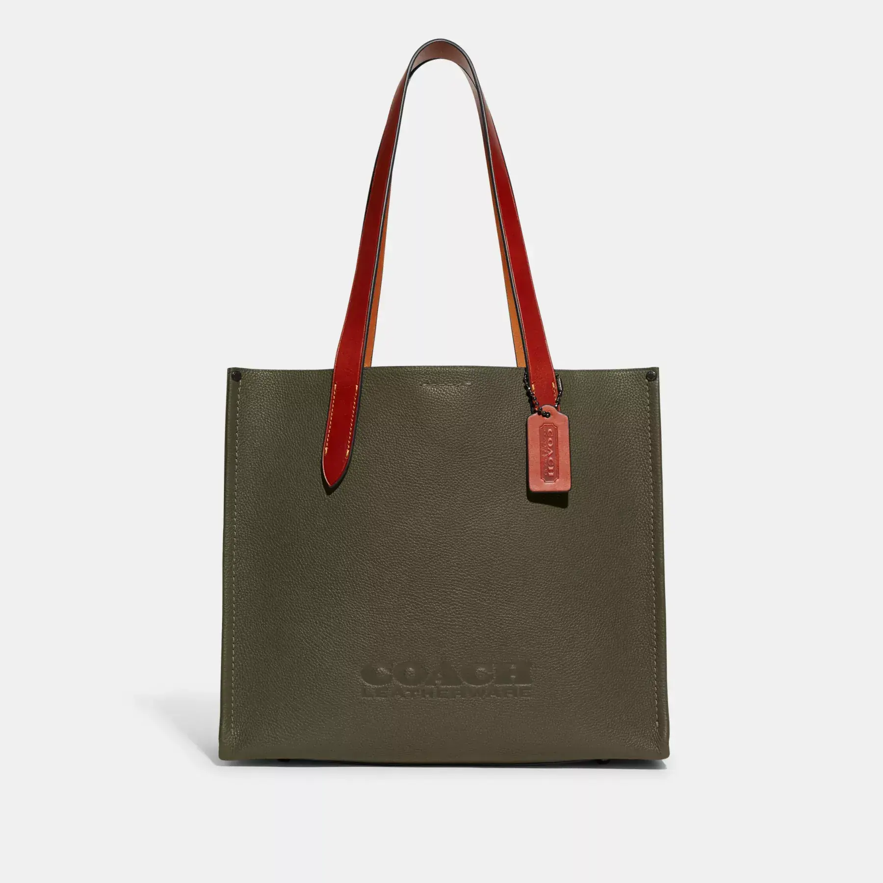 COACH Relay Tote 34 Armeegrün