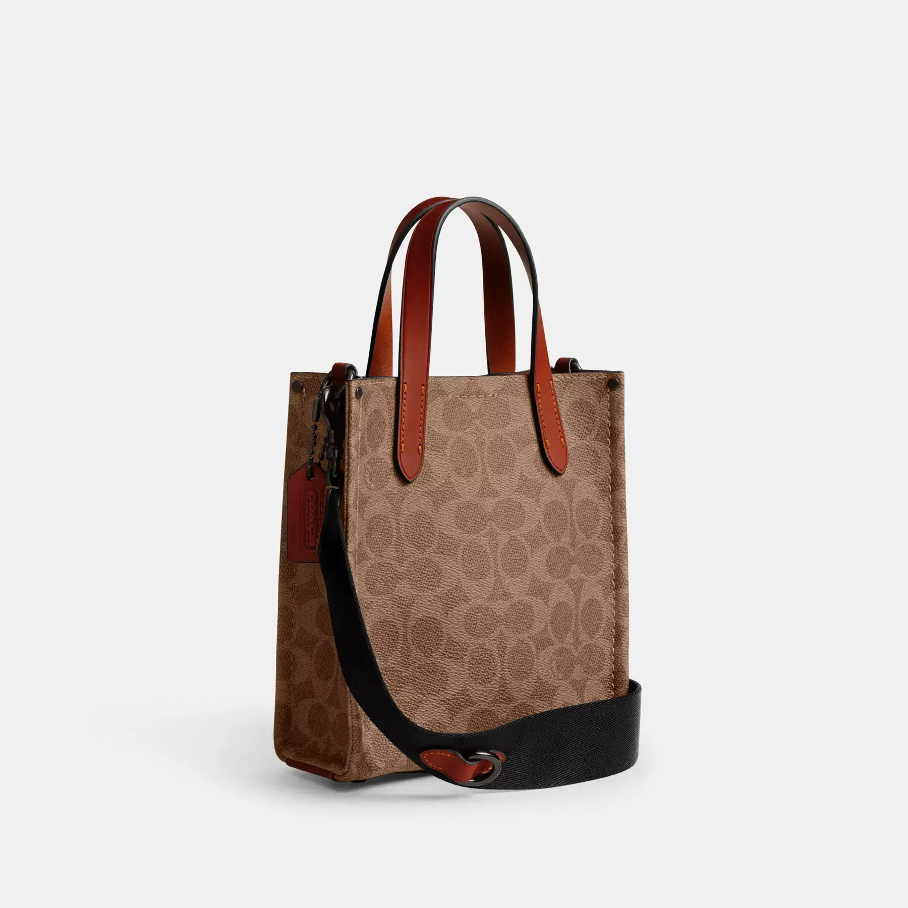 COACH Relay Tote Bag 17 aus charakteristischem Canvas mit Coach-Grafik Hellbraun Multi